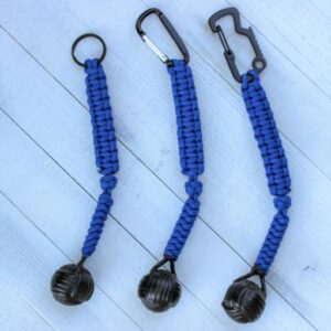 Hand Crafted Monkey Fist Key Chain Safety with 550 Paracord - Free Shipping