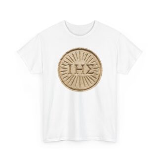 ΙΗΣ (IHS) Greek Christogram Sunburst | Christian Faith Symbol Shirt / Print on Heavy Cotton Tee