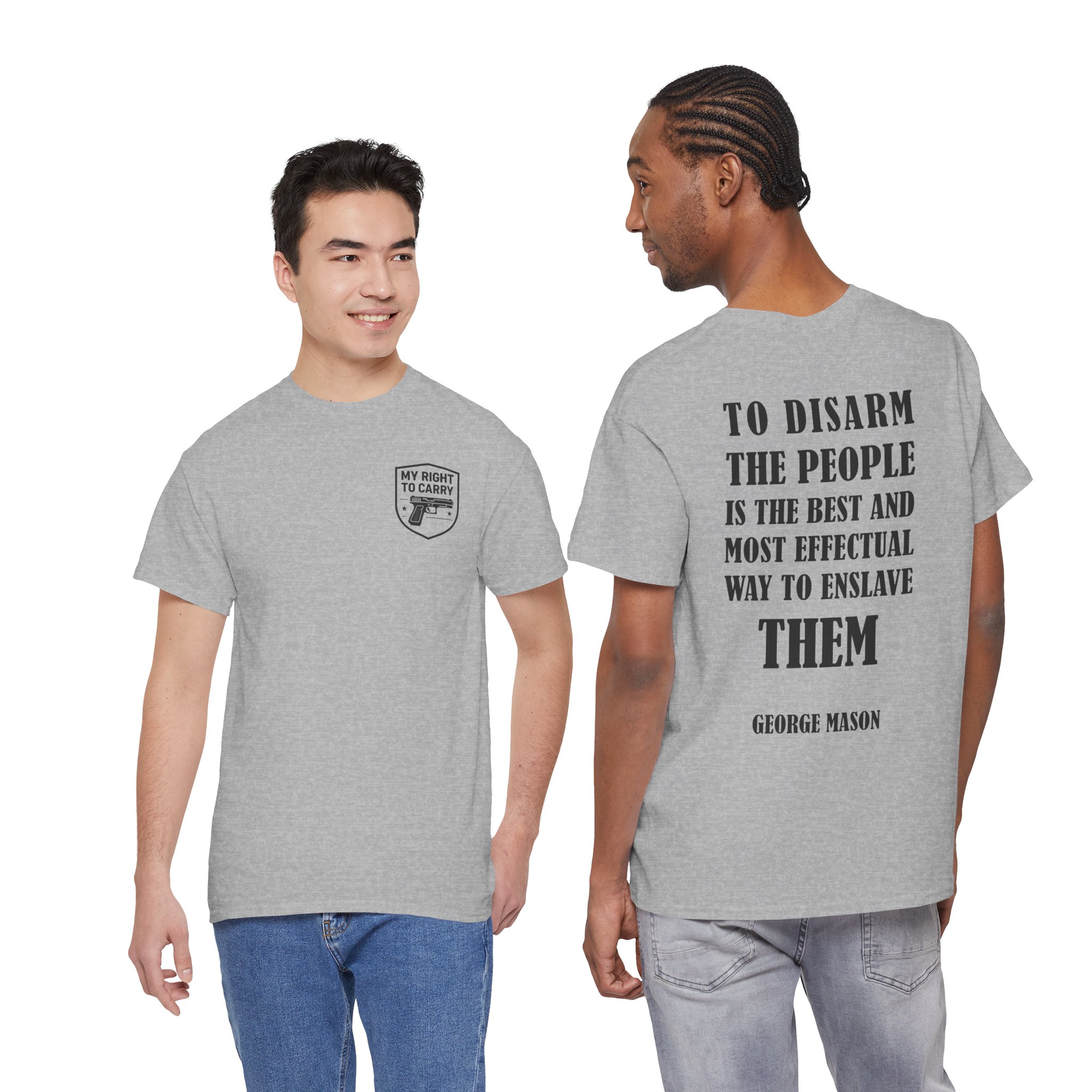 My Right To Carry Unisex Heavy Cotton T-Shirt - Bold 2nd Amendment Graphic Tee for Patriots & Freedom Lovers - Image 11
