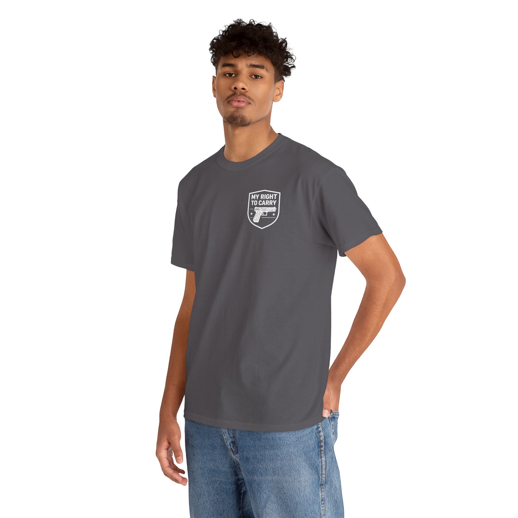 My Right To Carry Unisex Heavy Cotton T-Shirt - Bold 2nd Amendment Graphic Tee for Patriots & Freedom Lovers - Image 18
