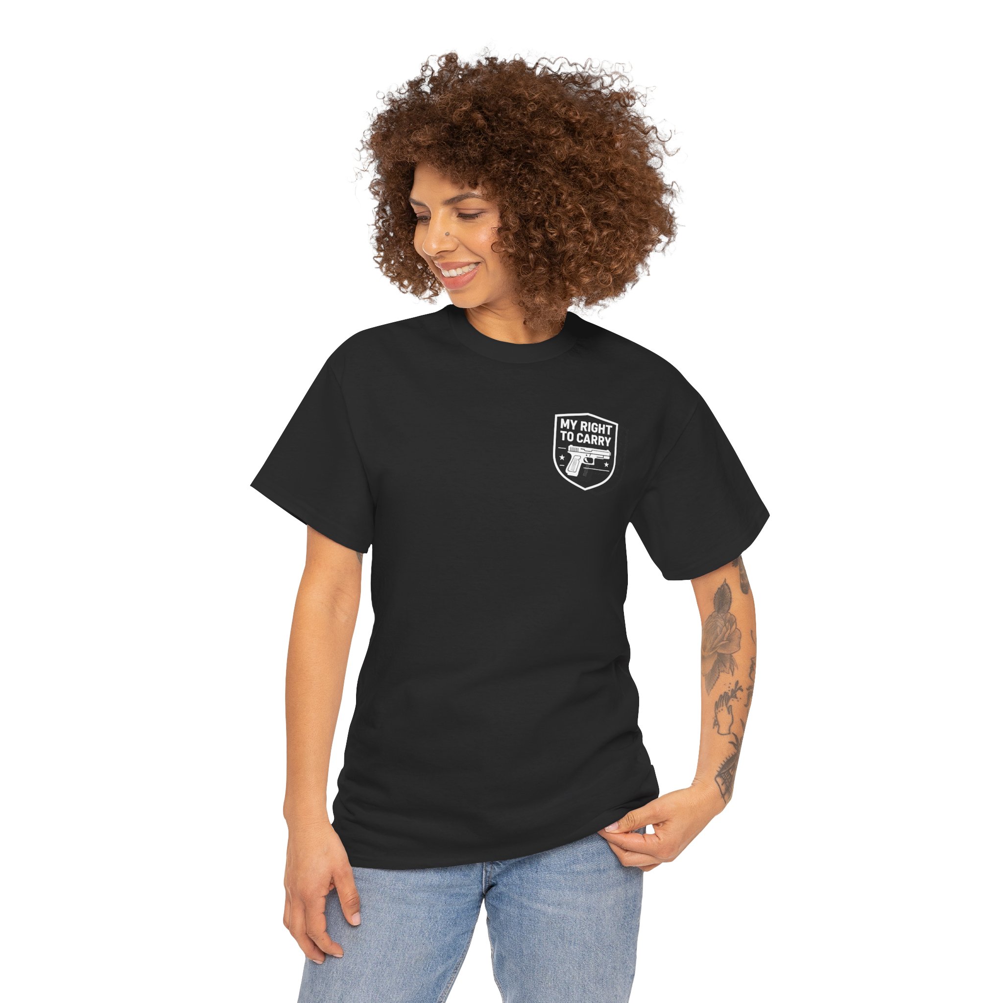 My Right To Carry Unisex Heavy Cotton T-Shirt - Bold 2nd Amendment Graphic Tee for Patriots & Freedom Lovers - Image 6
