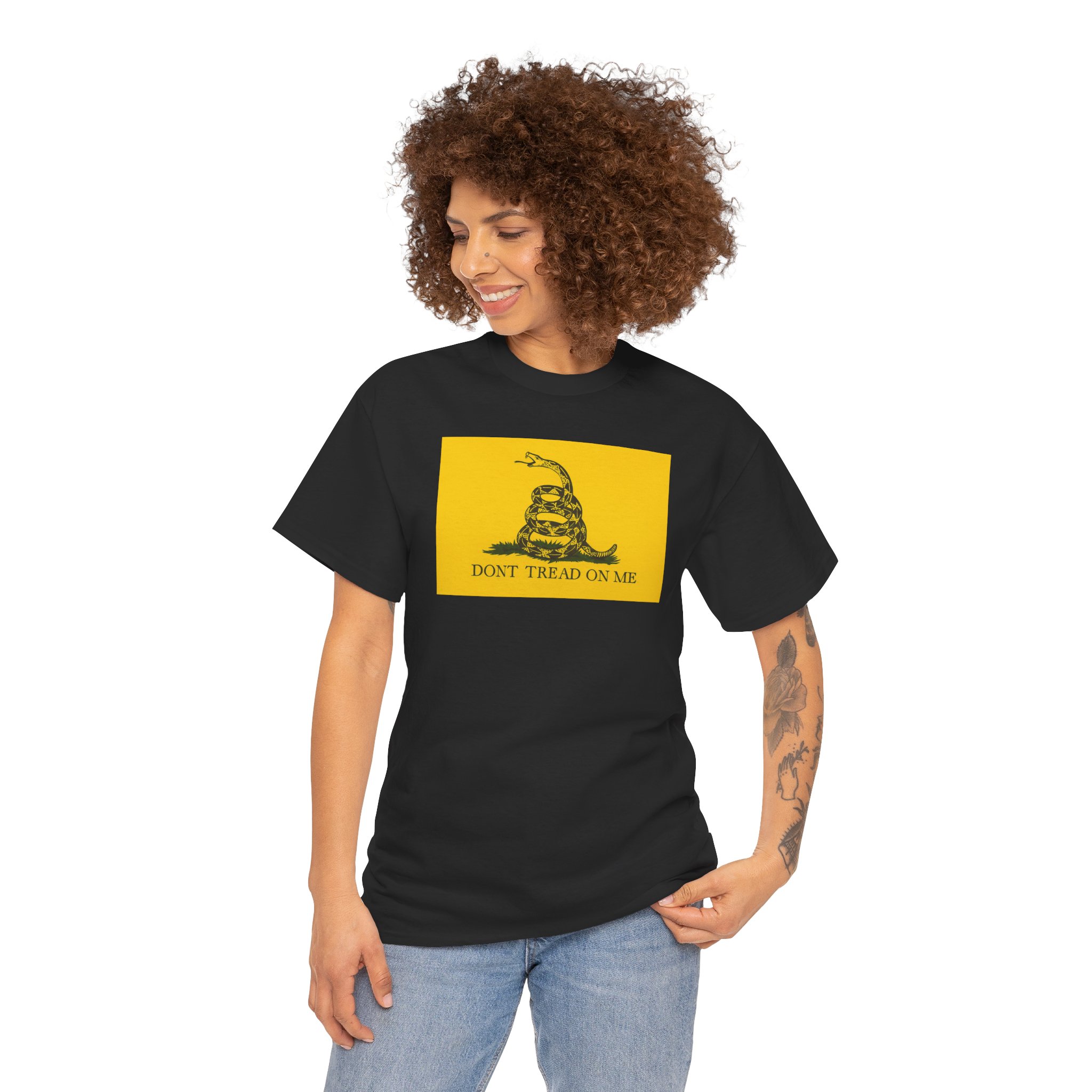 Don’t Tread on Me T-Shirt – Gadsden Flag Graphic Tee, Bold Patriotic Statement - Unisex Heavy Cotton Tee - Image 5