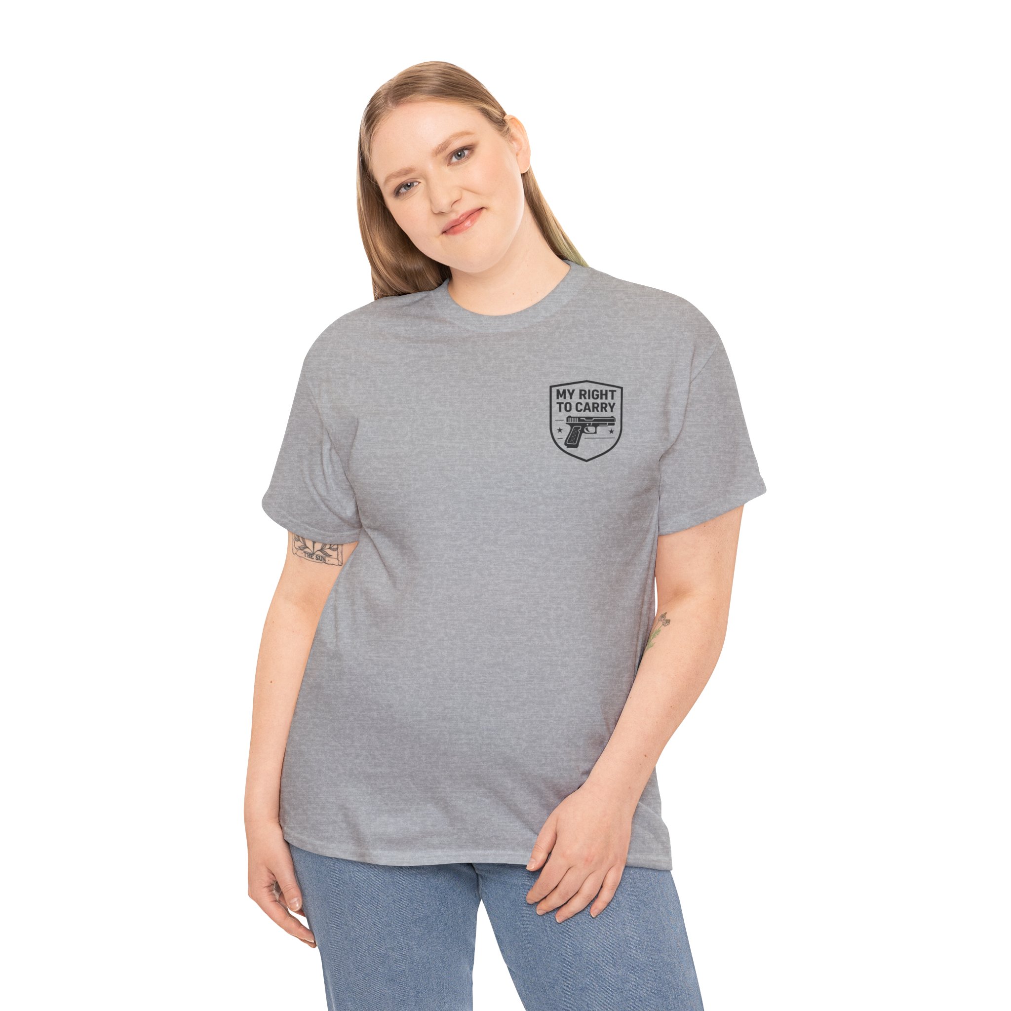 My Right To Carry Unisex Heavy Cotton T-Shirt - Bold 2nd Amendment Graphic Tee for Patriots & Freedom Lovers - Image 10