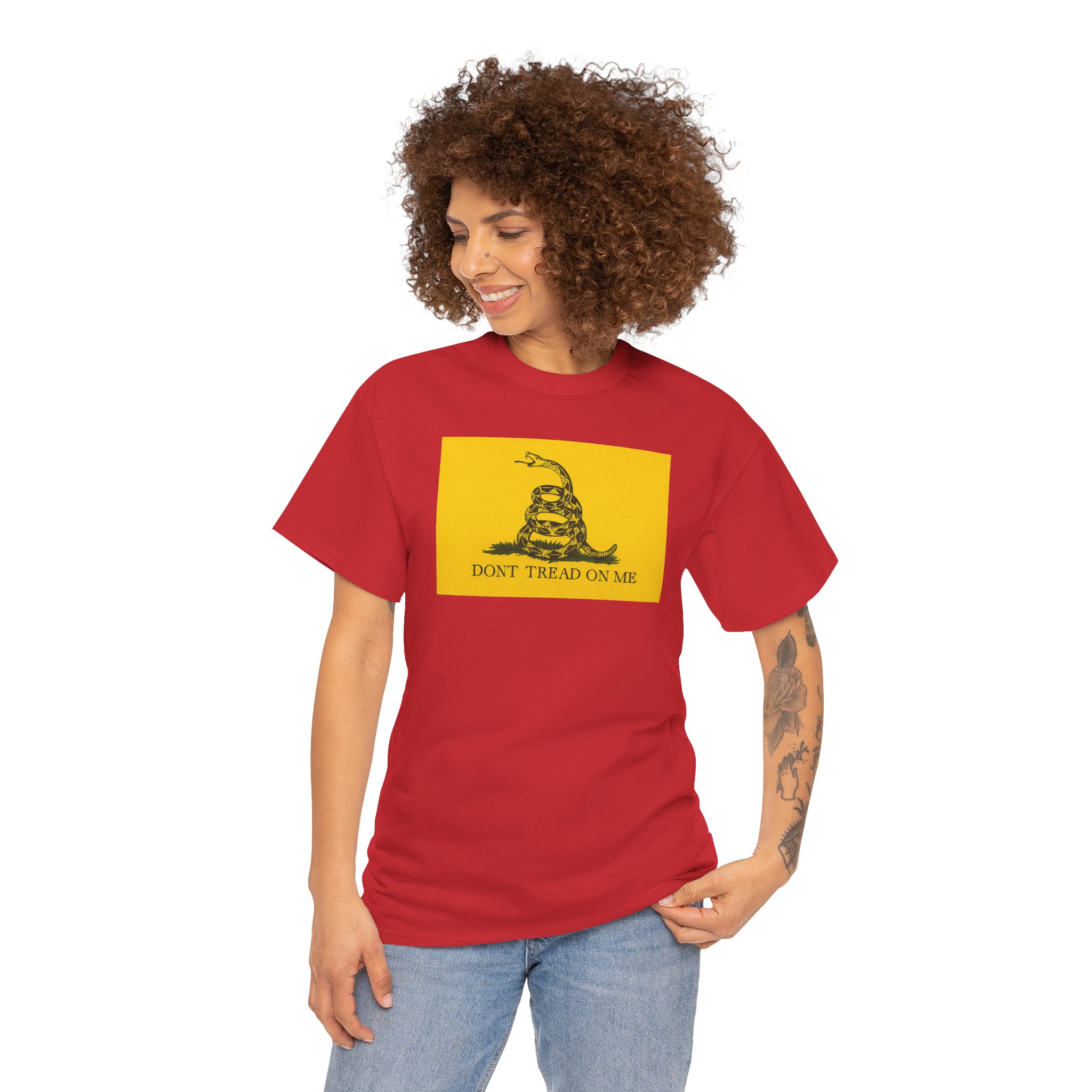 Don’t Tread on Me T-Shirt – Gadsden Flag Graphic Tee, Bold Patriotic Statement - Unisex Heavy Cotton Tee - Image 32