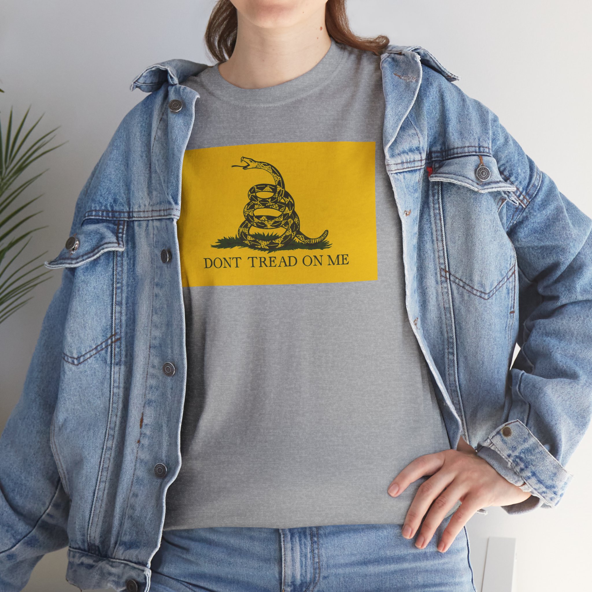 Don’t Tread on Me T-Shirt – Gadsden Flag Graphic Tee, Bold Patriotic Statement - Unisex Heavy Cotton Tee - Image 9