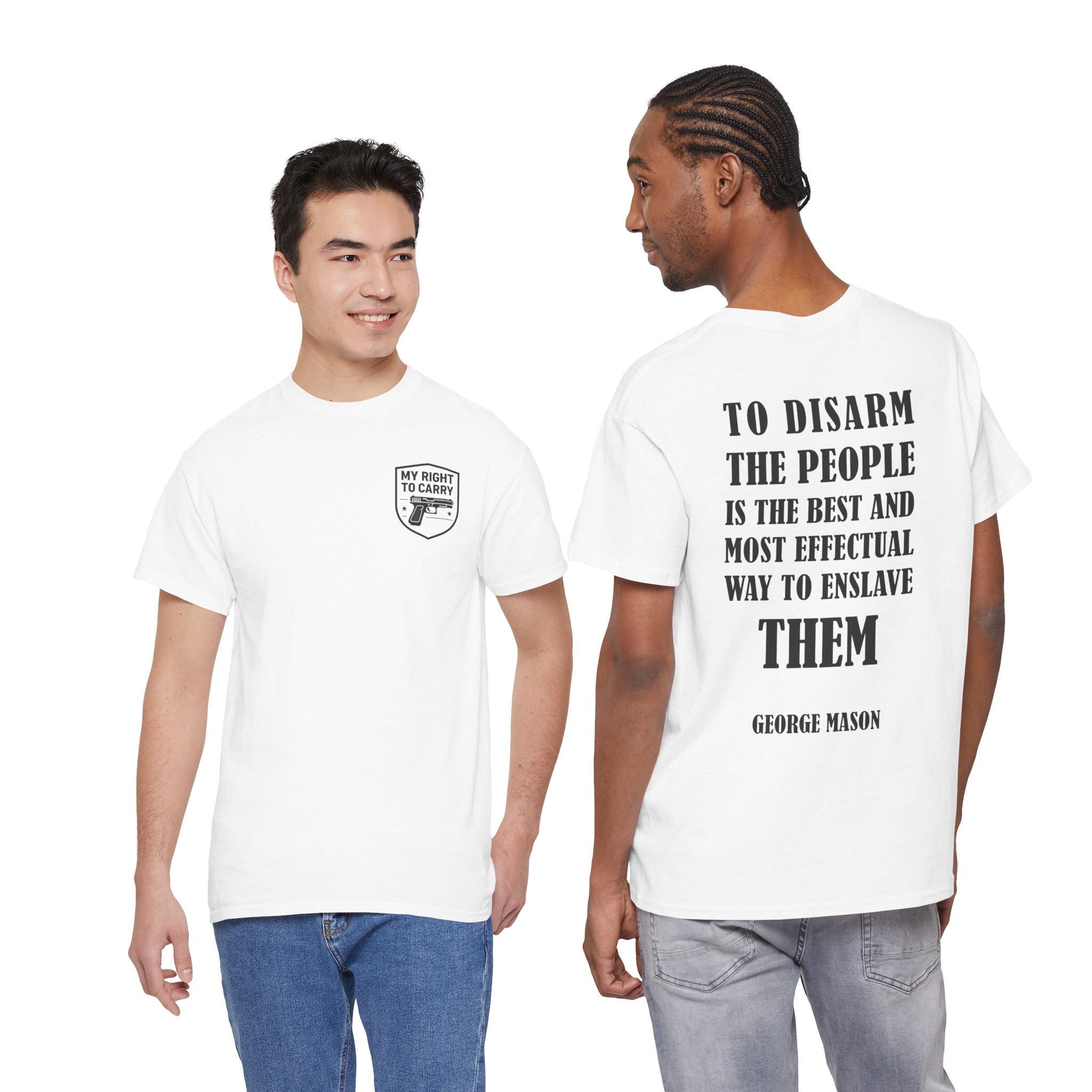 My Right To Carry Unisex Heavy Cotton T-Shirt - Bold 2nd Amendment Graphic Tee for Patriots & Freedom Lovers - Image 3