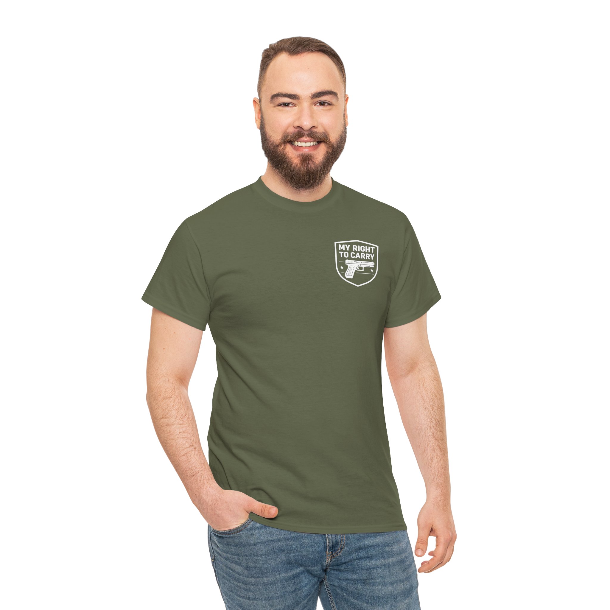 My Right To Carry Unisex Heavy Cotton T-Shirt - Bold 2nd Amendment Graphic Tee for Patriots & Freedom Lovers - Image 14