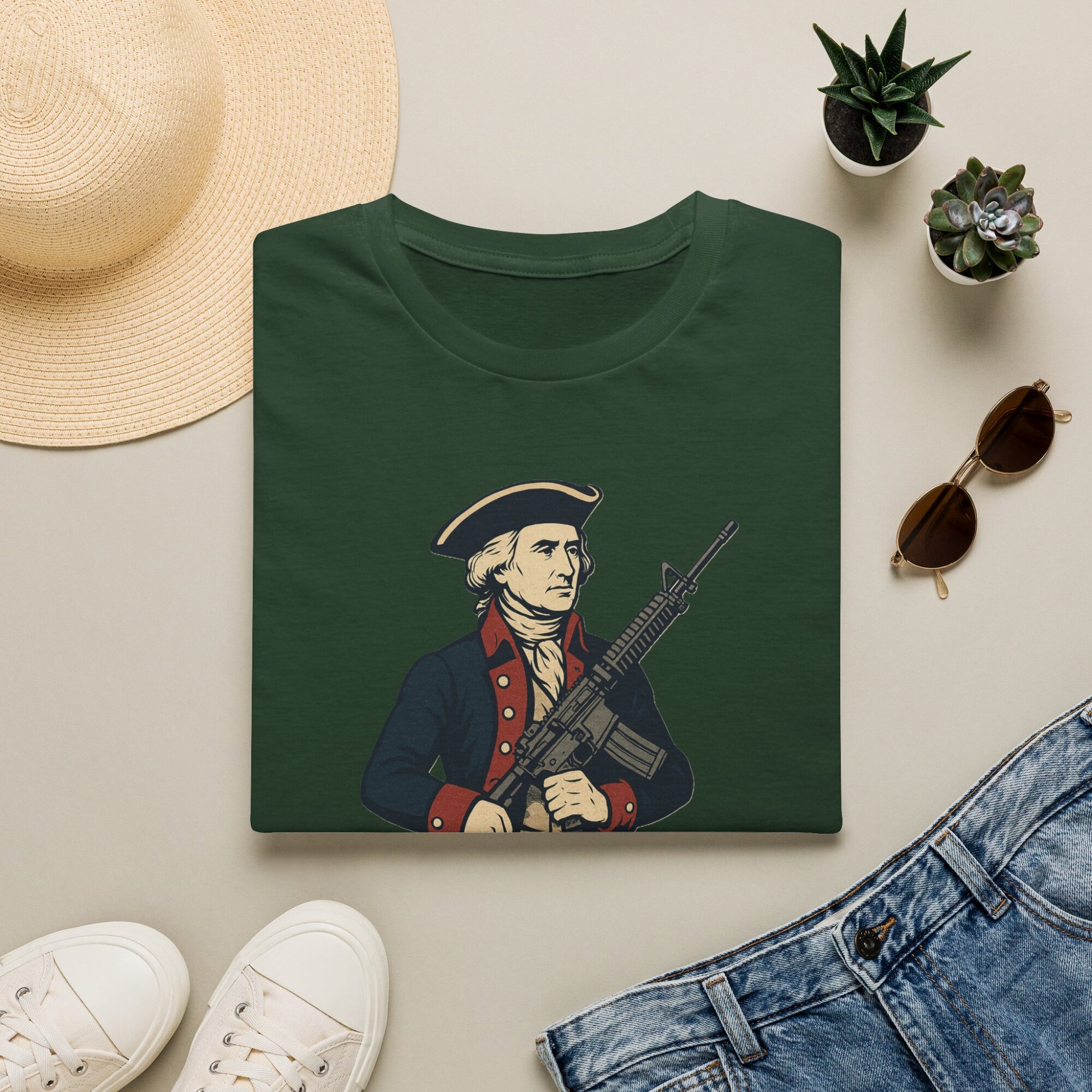 “Dangerous Liberty” Thomas Jefferson Quote T-Shirt – Revolutionary War Style with Modern AR-15 – Patriotic Graphic Tee - Image 17
