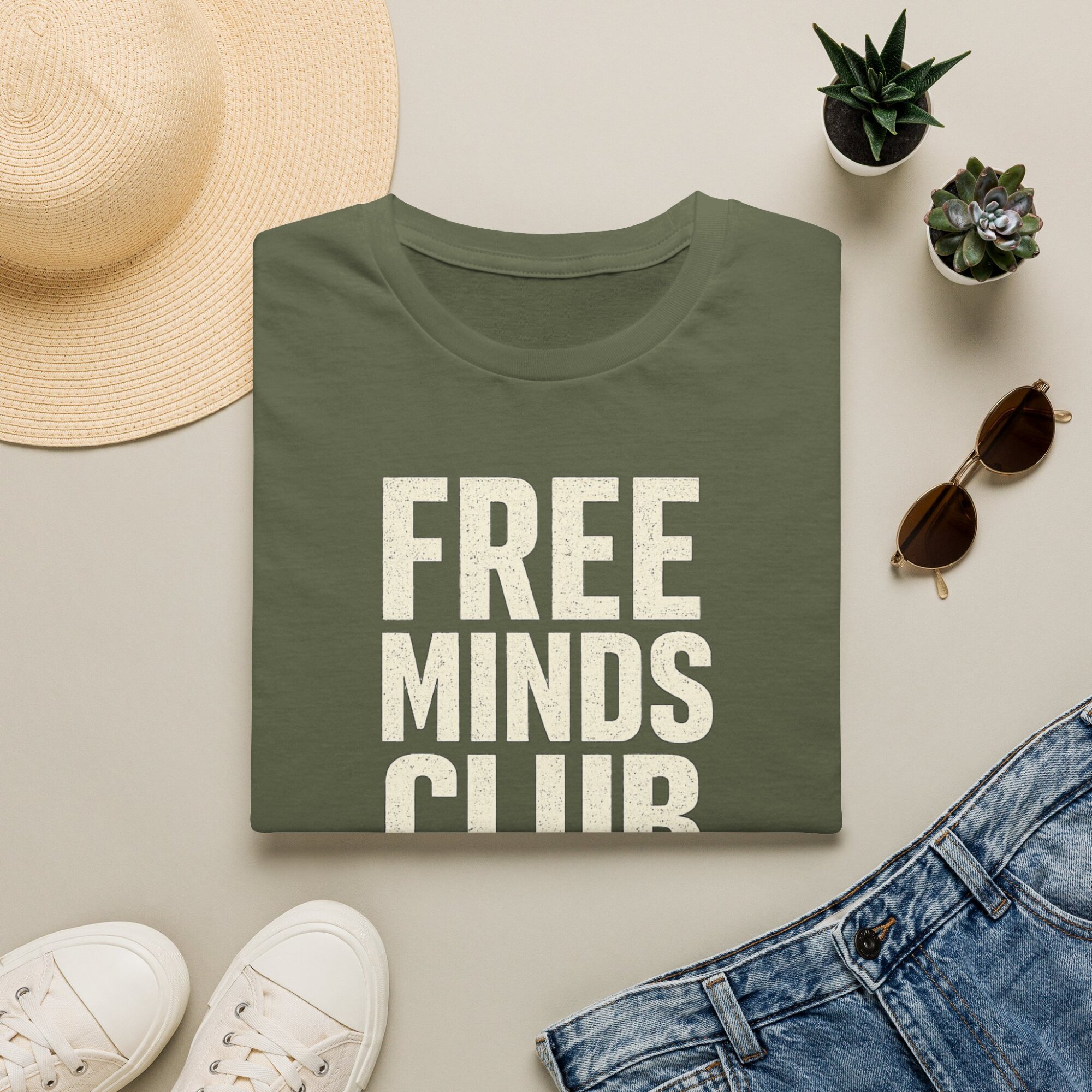 Free Minds Club - Unisex Heavy Cotton Tee - Image 5