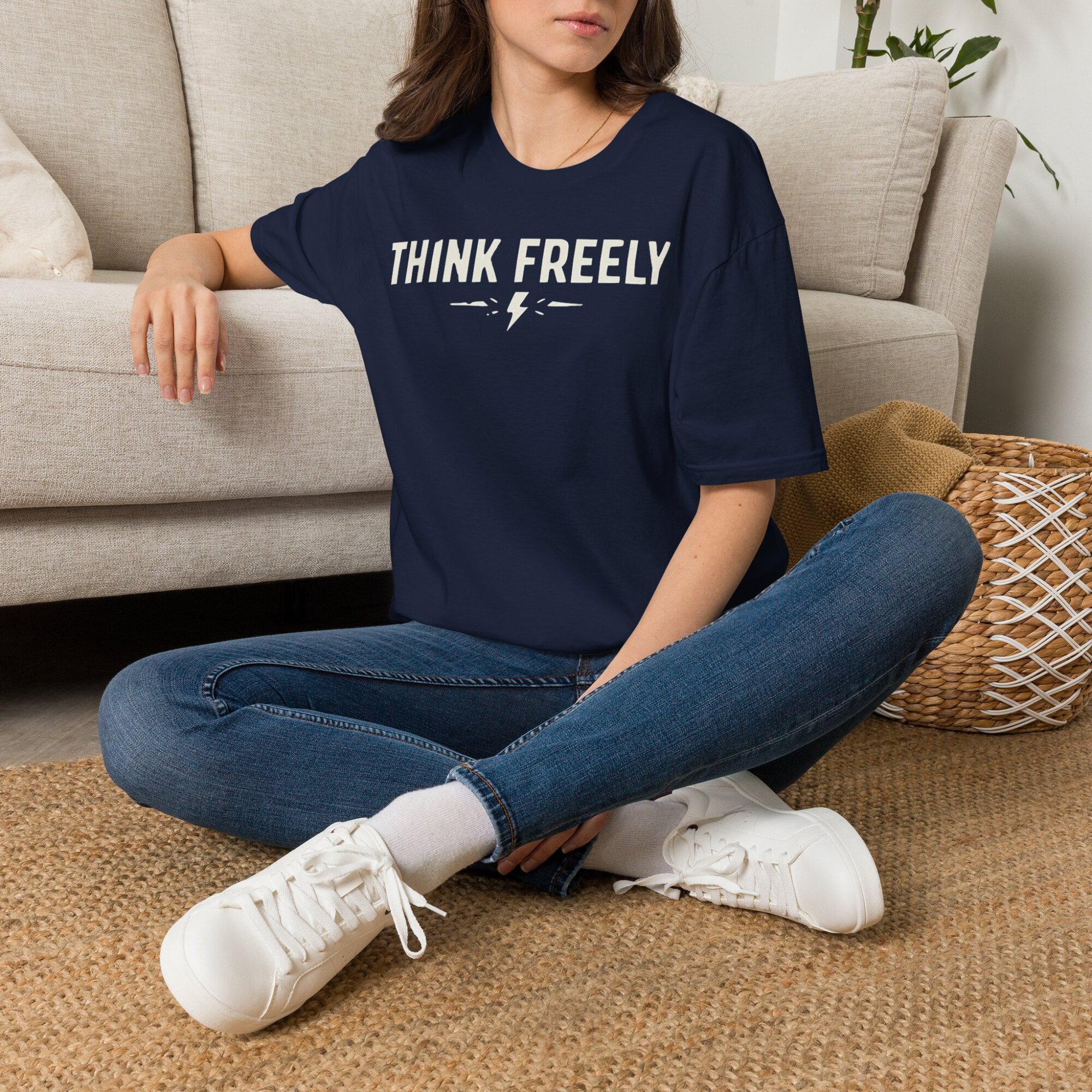 Think Freely - Unisex Heavy Cotton Tee - Image 10