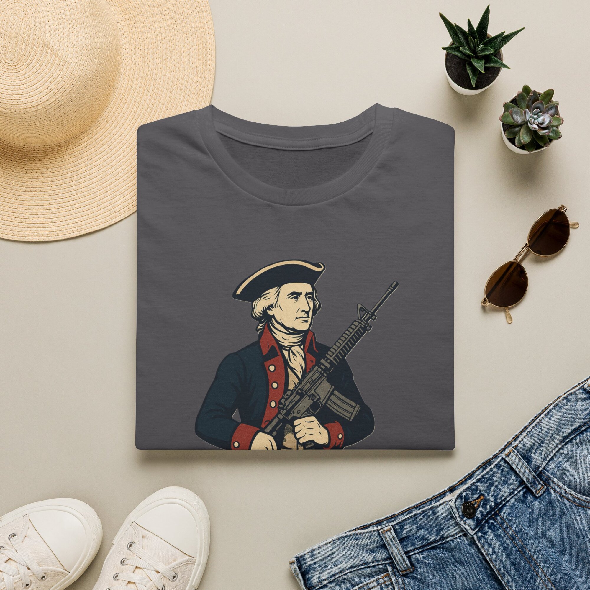 “Dangerous Liberty” Thomas Jefferson Quote T-Shirt – Revolutionary War Style with Modern AR-15 – Patriotic Graphic Tee - Image 21