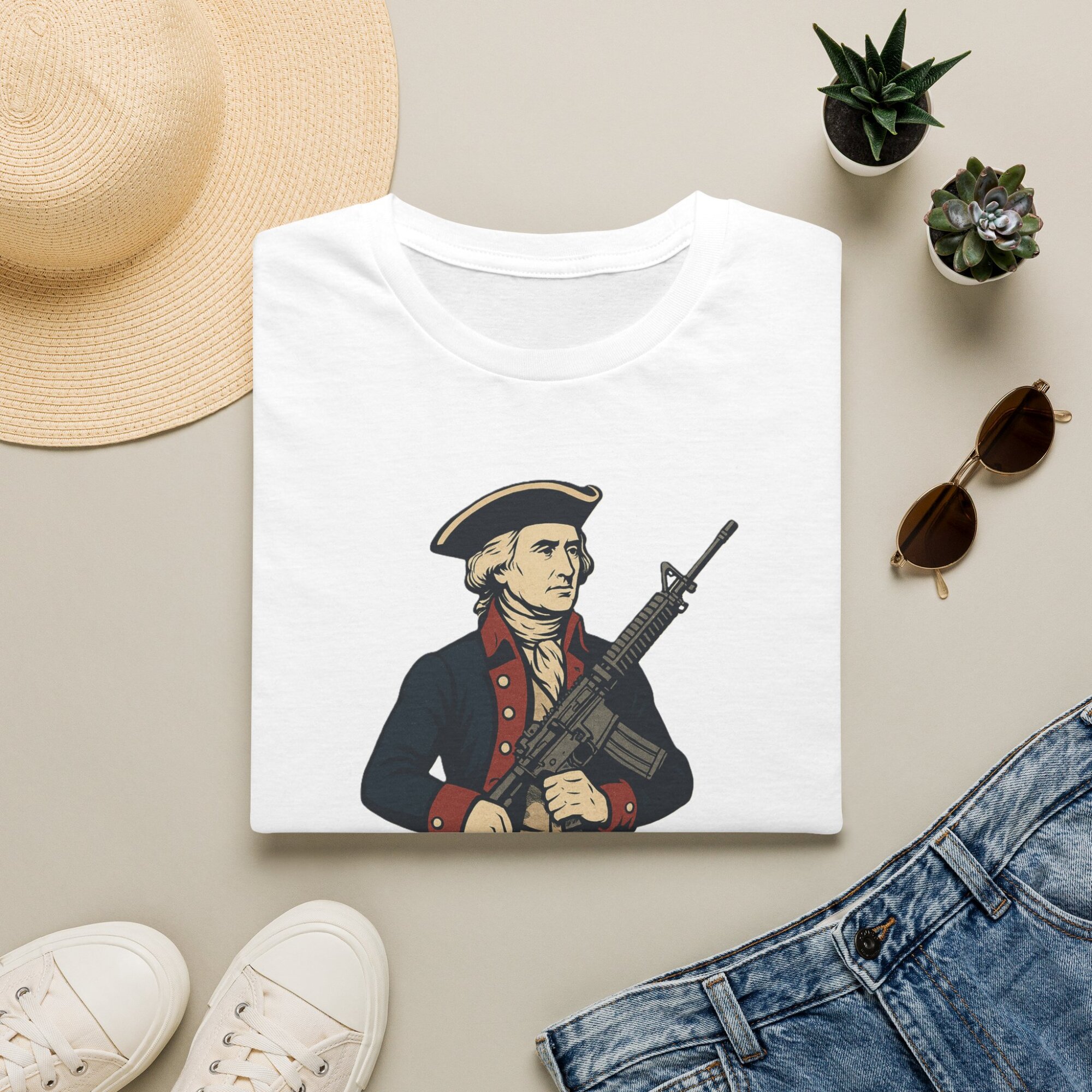 “Dangerous Liberty” Thomas Jefferson Quote T-Shirt – Revolutionary War Style with Modern AR-15 – Patriotic Graphic Tee - Image 5