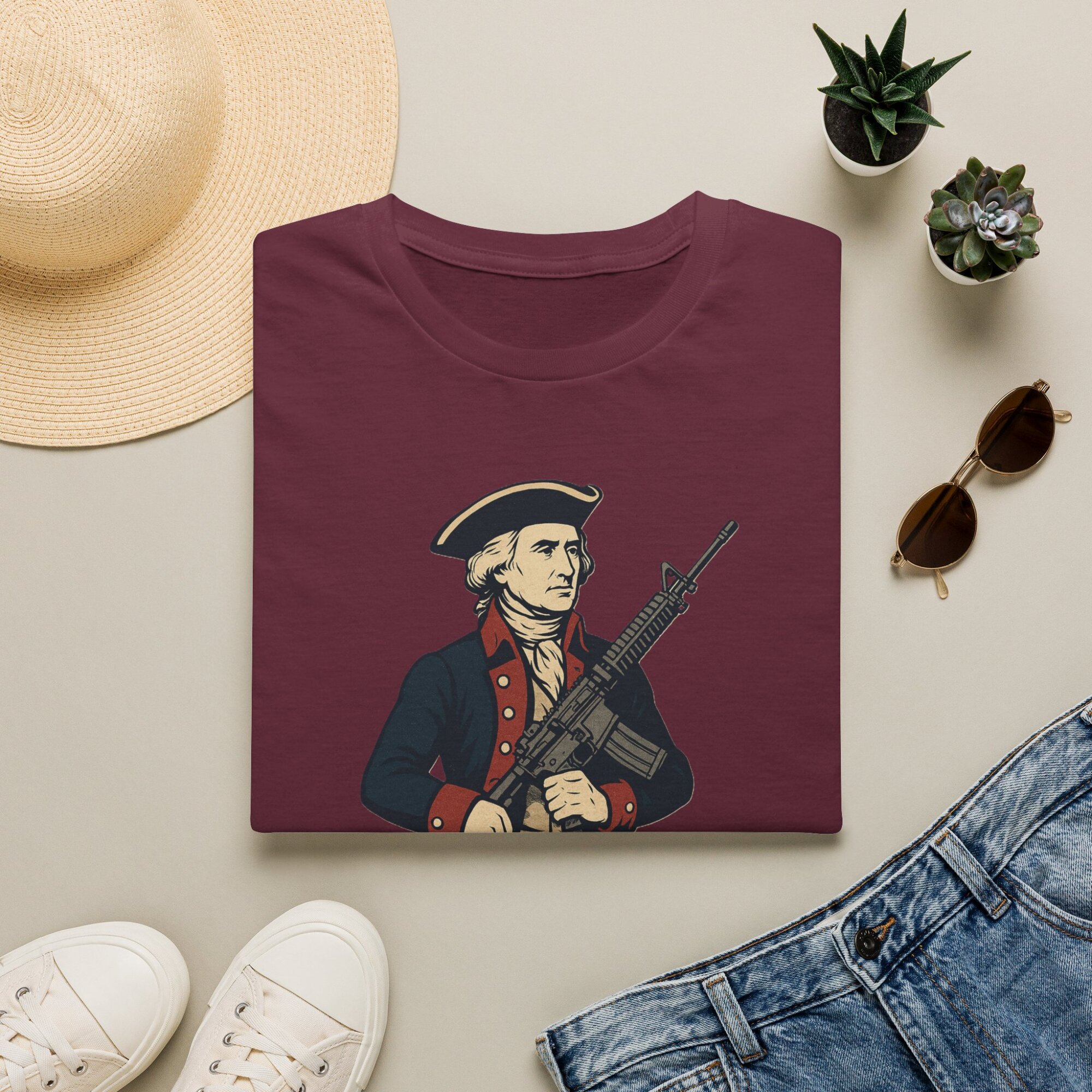 “Dangerous Liberty” Thomas Jefferson Quote T-Shirt – Revolutionary War Style with Modern AR-15 – Patriotic Graphic Tee - Image 13