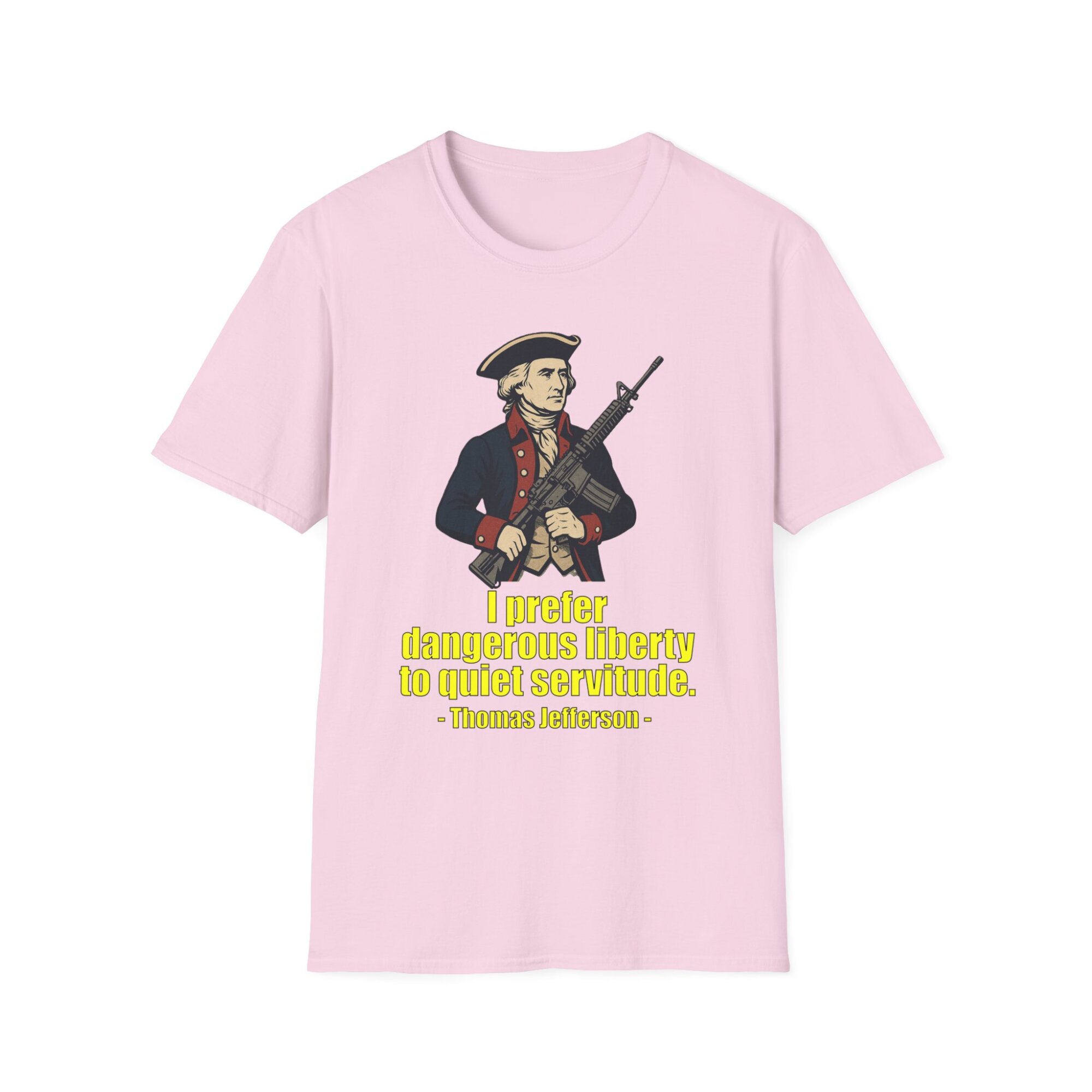 “Dangerous Liberty” Thomas Jefferson Quote T-Shirt – Revolutionary War Style with Modern AR-15 – Patriotic Graphic Tee - Image 31