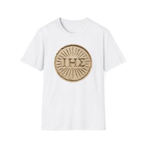 IHS Greek Christogram Sunburst - Christian Faith Symbol Shirt - A093