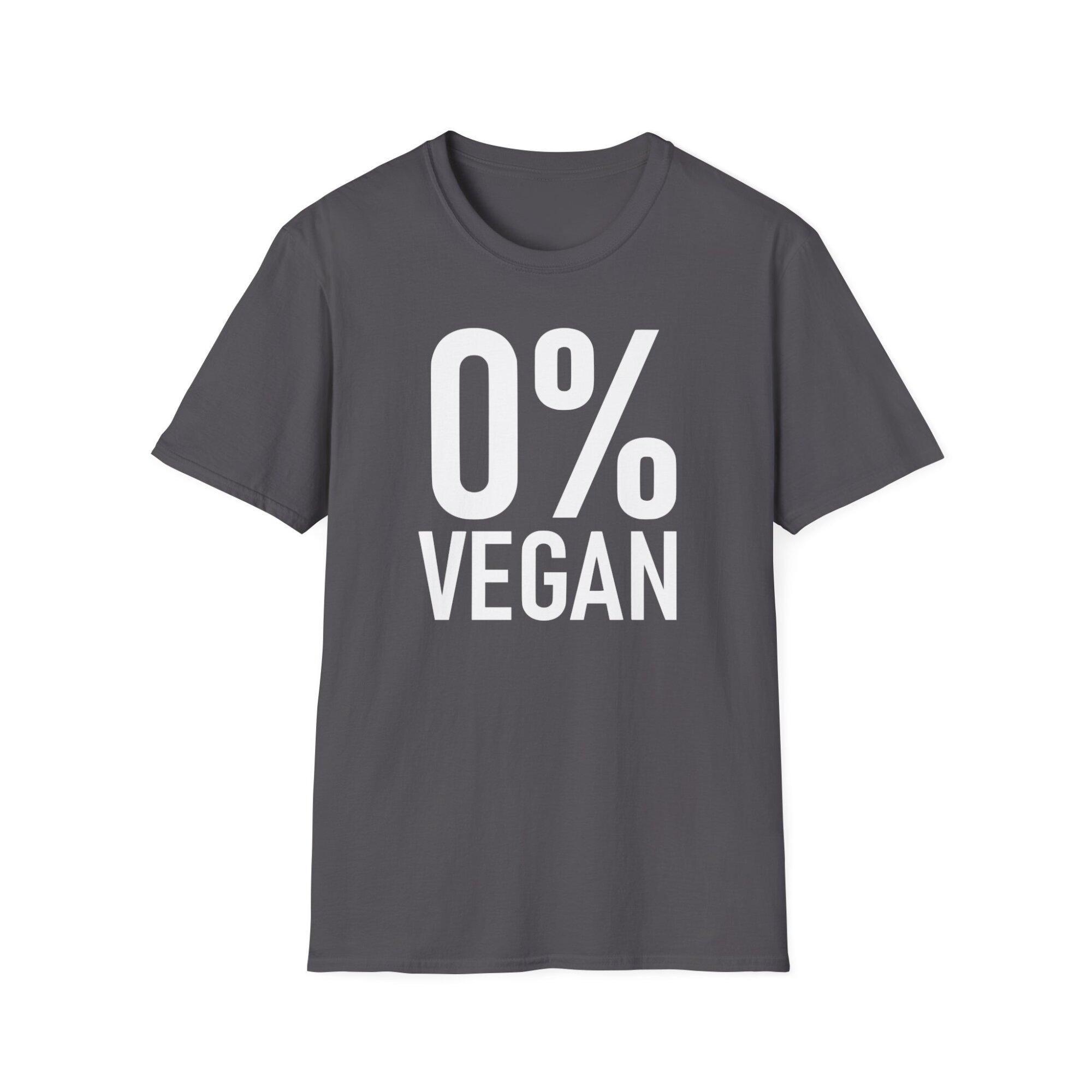 Zero Percent Vegan T-Shirt - Funny Carnivore Statement Tee - A078 - Image 5