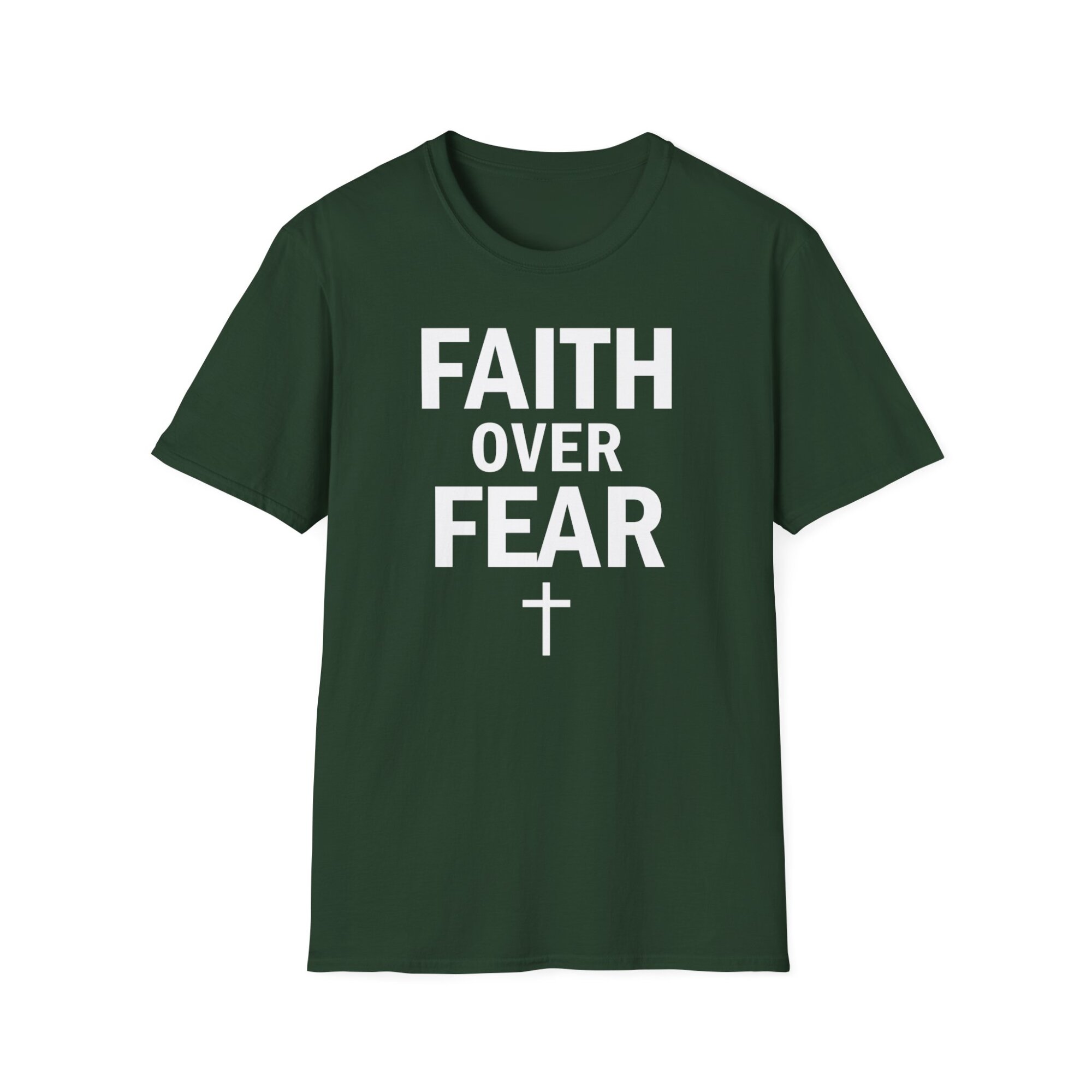 Faith Over Fear Bold Christian Typography Shirt - A092 - Image 4