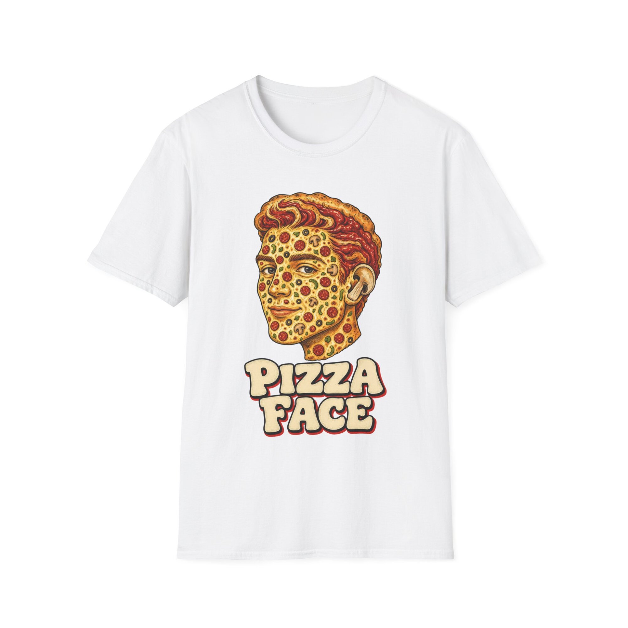 Pizza Face Graphic T-Shirt - D001