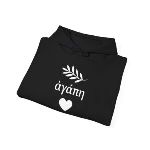 Agape Greek Love Hoodie - Minimalist Faith Design, Unisex Comfort Fit - Unisex Heavy Blendâ„¢ Hooded Sweatshirt