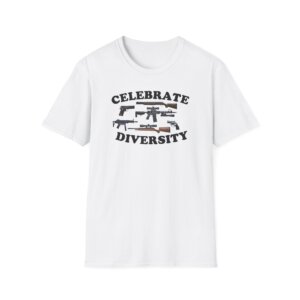 Celebrate Diversity T-Shirt - Firearm Graphic Design, Liberty Inspired Apparel - A070