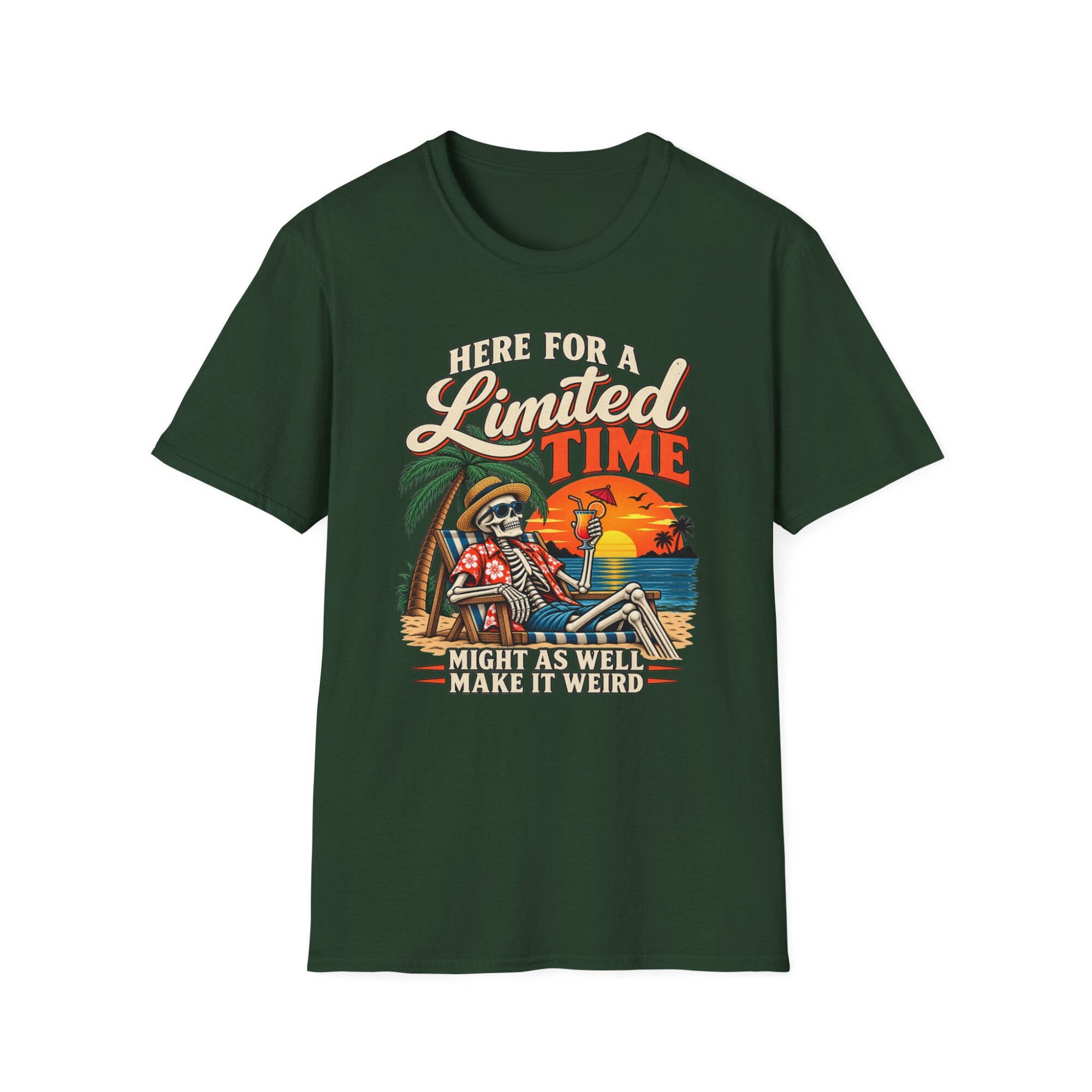 Printed Time Tropical Sunset Graphic T-Shirt - D002 - Image 5