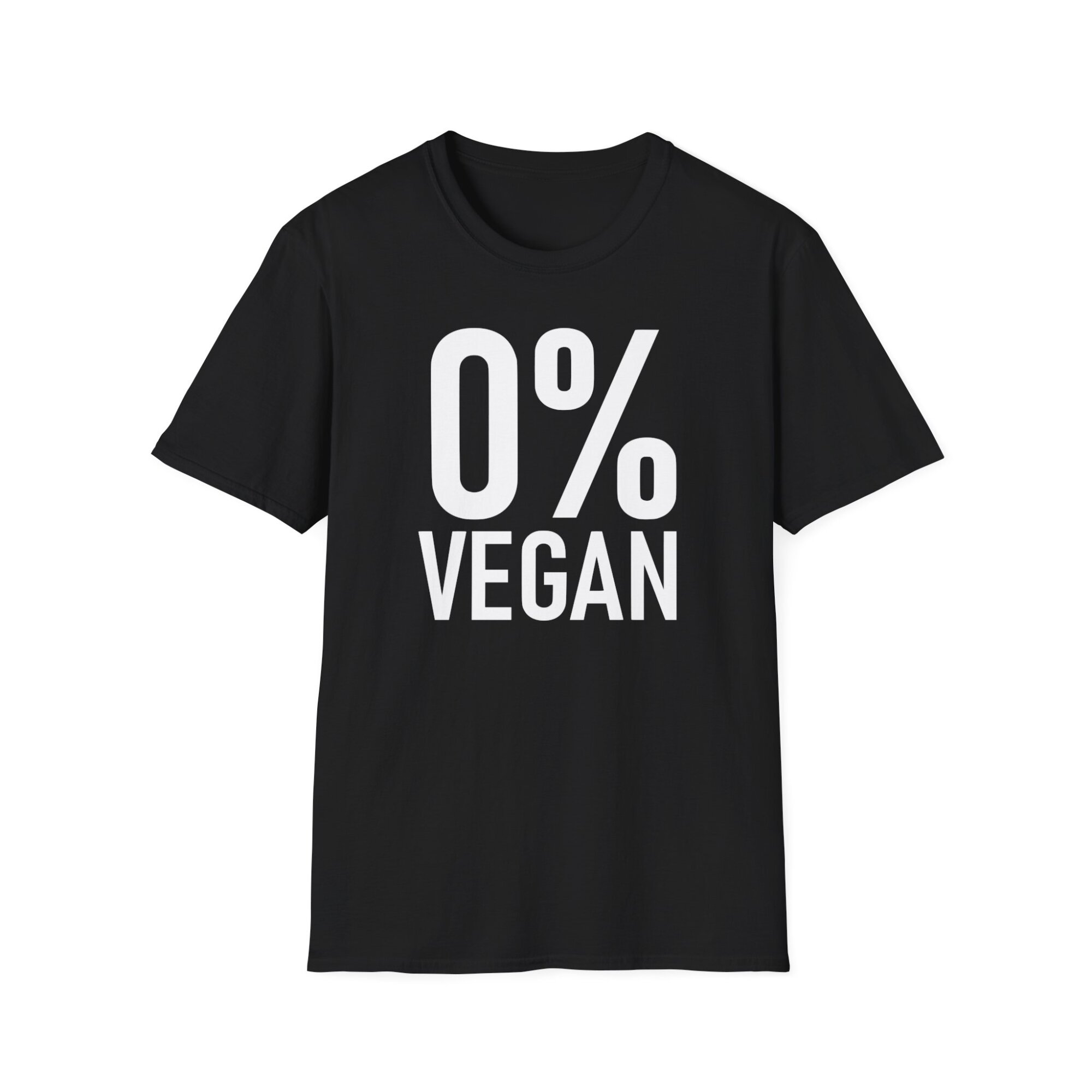 Zero Percent Vegan T-Shirt - Funny Carnivore Statement Tee - A078 - Image 2