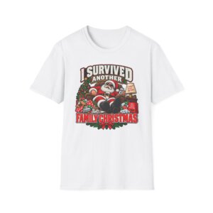 I Survived Another Family Christmas Santa T-Shirt S009