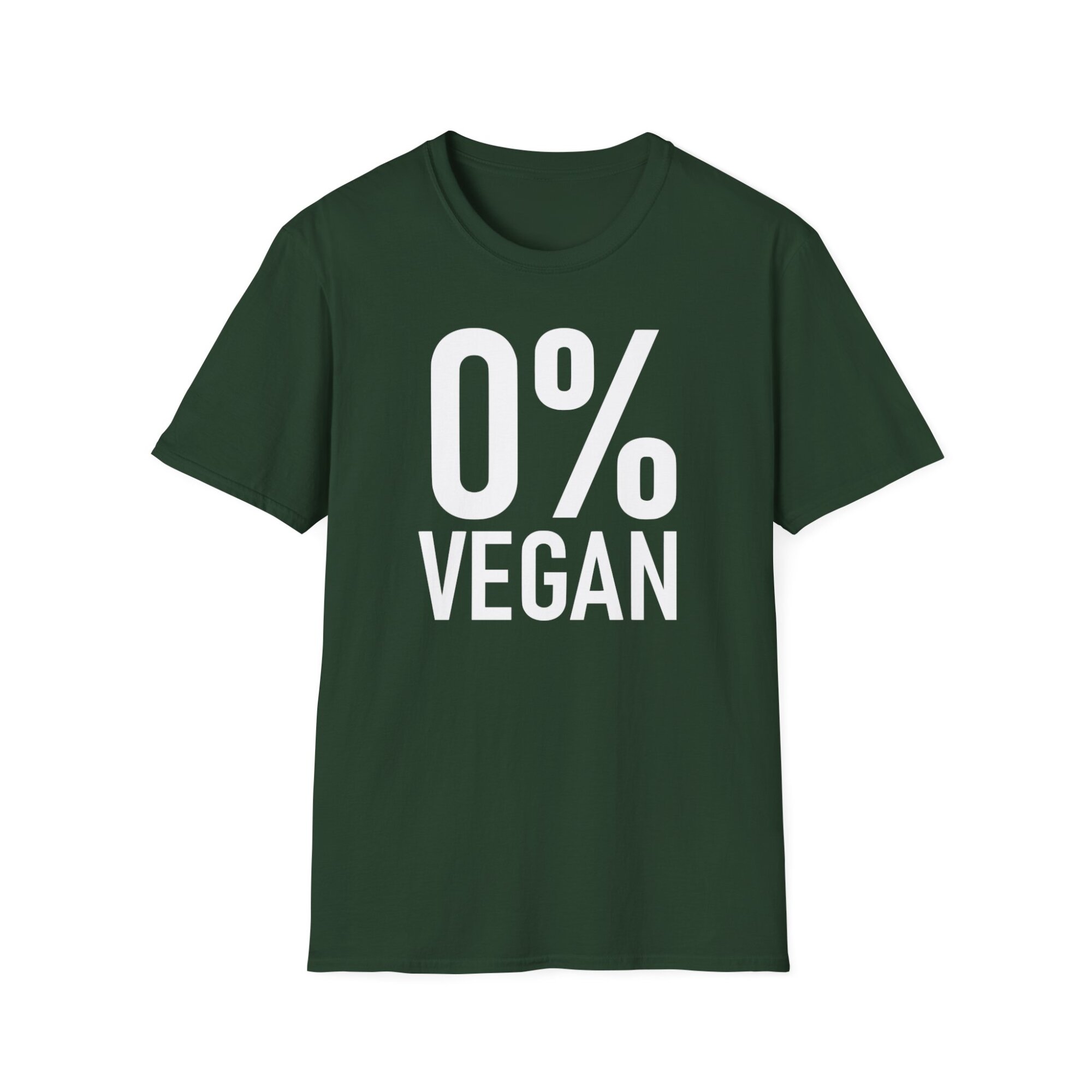 Zero Percent Vegan T-Shirt - Funny Carnivore Statement Tee - A078 - Image 4
