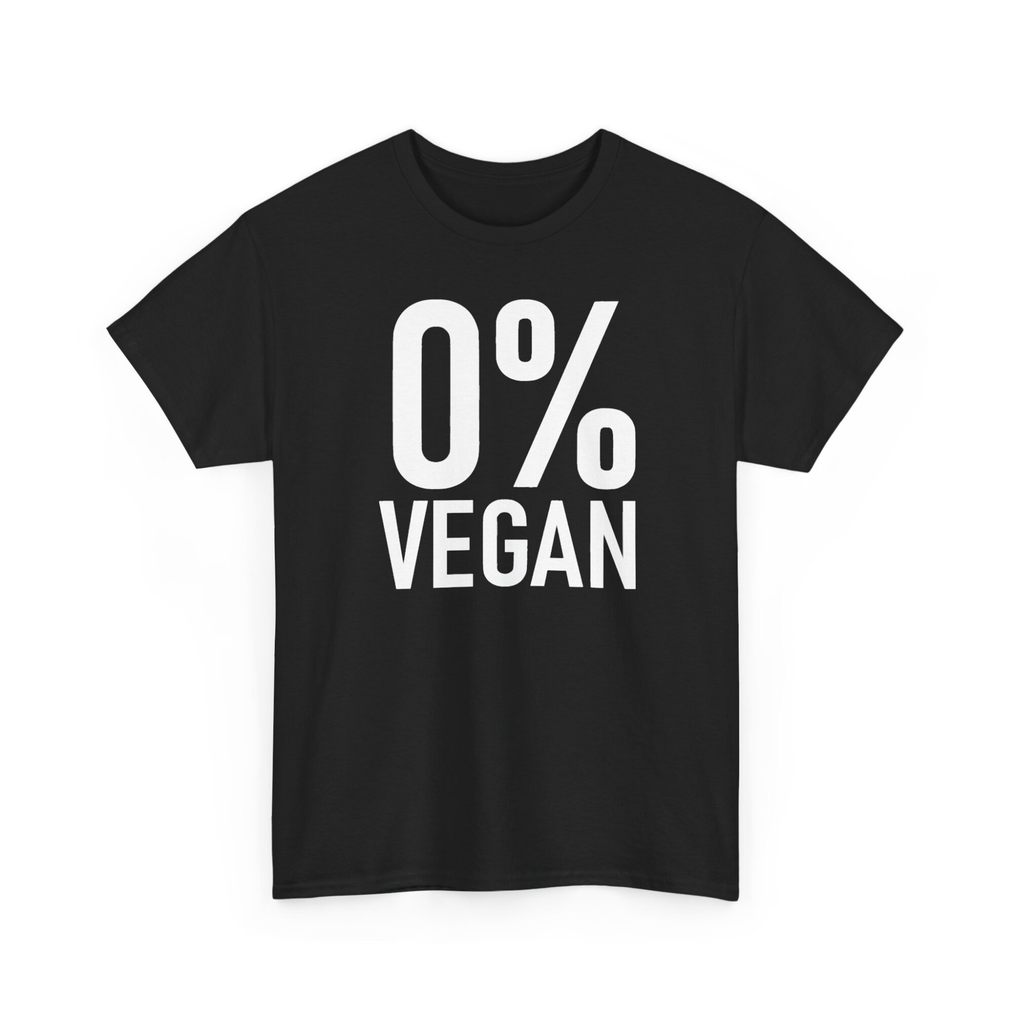 Zero Percent Vegan T-Shirt - Funny Carnivore Statement Tee - Unisex Heavy Cotton Tee - Image 3