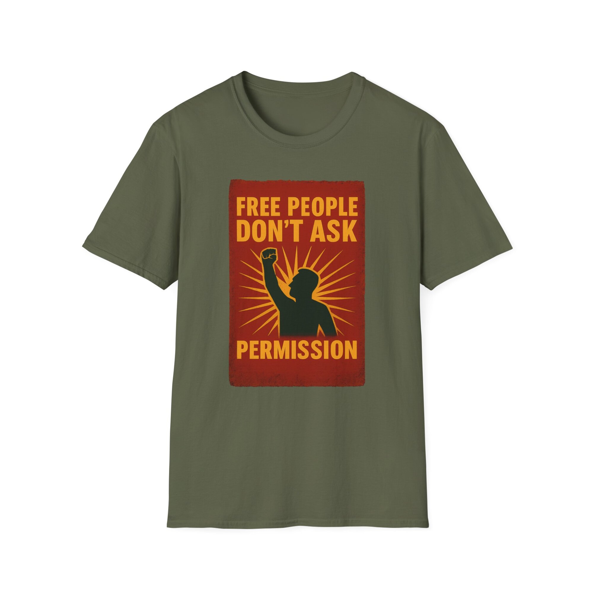 Free People Dont Ask Permission T-Shirt - Bold Libertarian Graphic Tee A060 - Image 3