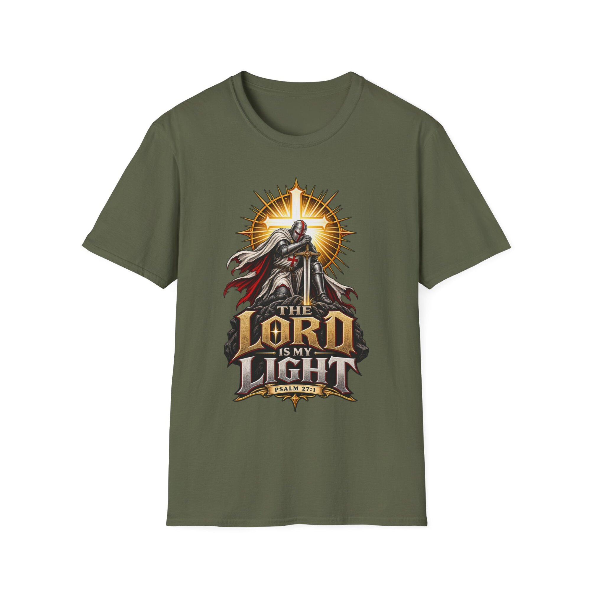 The Lord Is My Light Christian T-Shirt C017 - Image 3