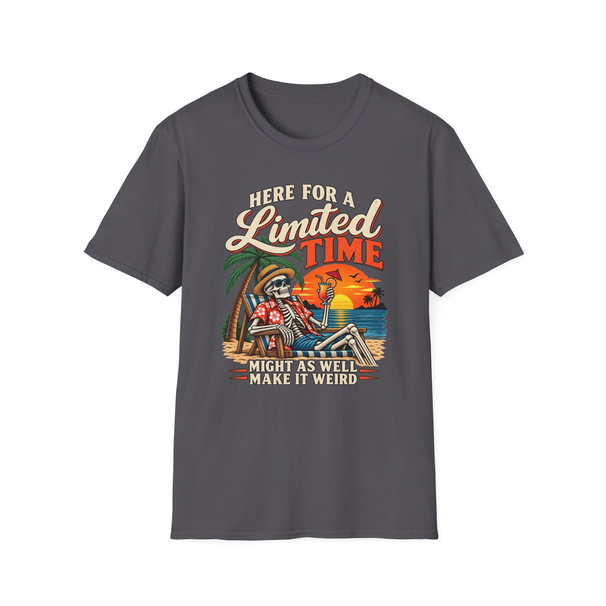 Printed Time Tropical Sunset Graphic T-Shirt - D002 - Image 6