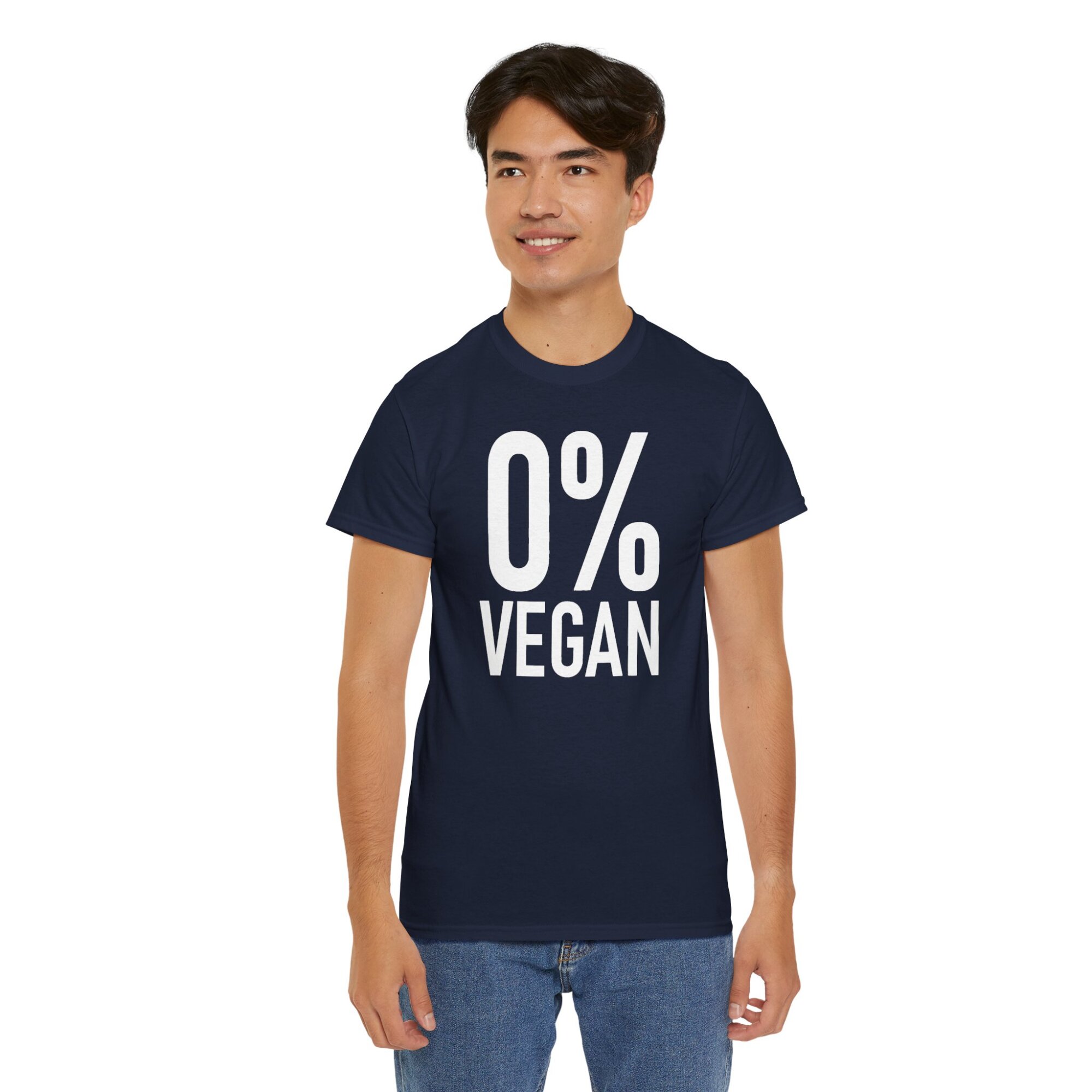Zero Percent Vegan T-Shirt - Funny Carnivore Statement Tee - Unisex Heavy Cotton Tee - Image 10