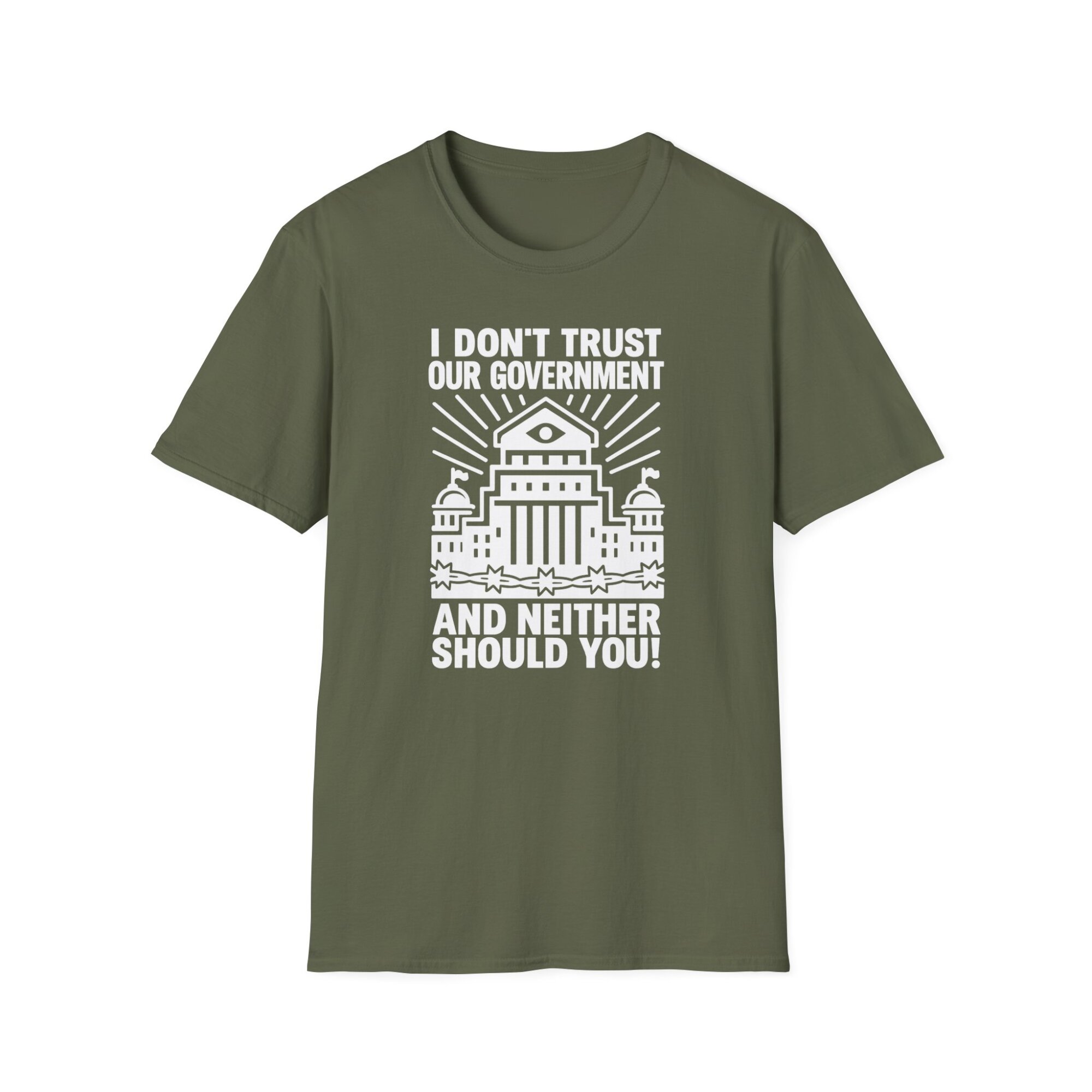 I Dont Trust Our Government Protest Graphic Tee - Bold Liberty Statement Shirt - A072 - Image 3