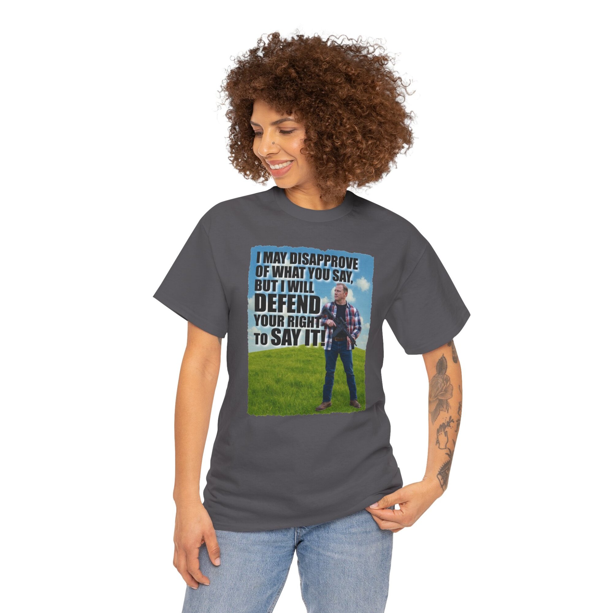 Free Speech T-Shirt - I May Disapprove Quote - Patriotic First Amendment Tee - Image 8