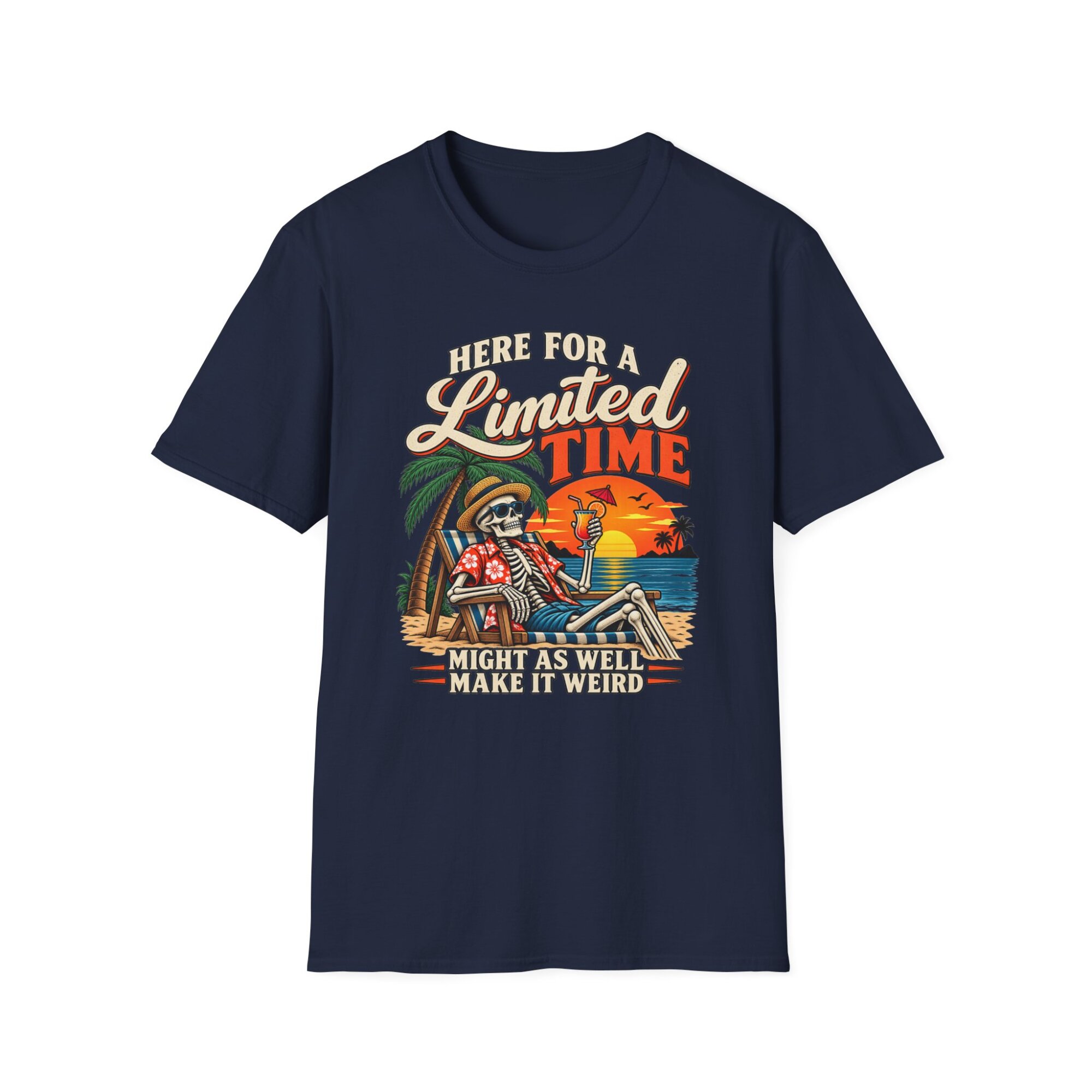 Printed Time Tropical Sunset Graphic T-Shirt - D002 - Image 7