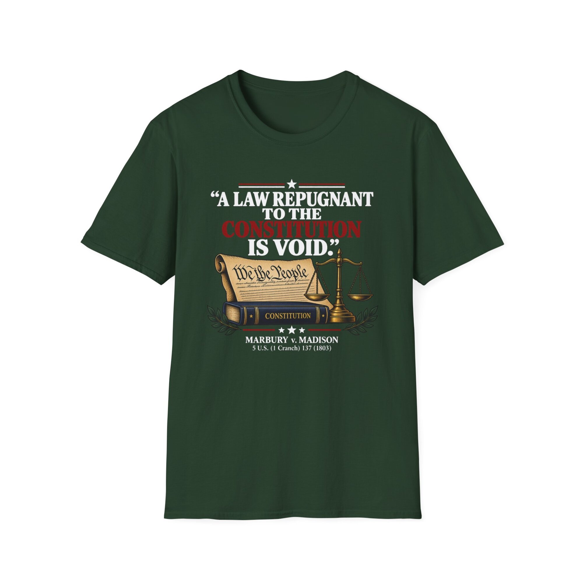 A Law Repugnant to the Constitution Is Void T-Shirt | Scales of Justice A143 - Image 4
