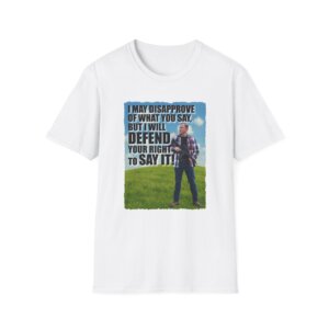 Free Speech T-Shirt - I May Disapprove Quote - Patriotic First Amendment Tee A151