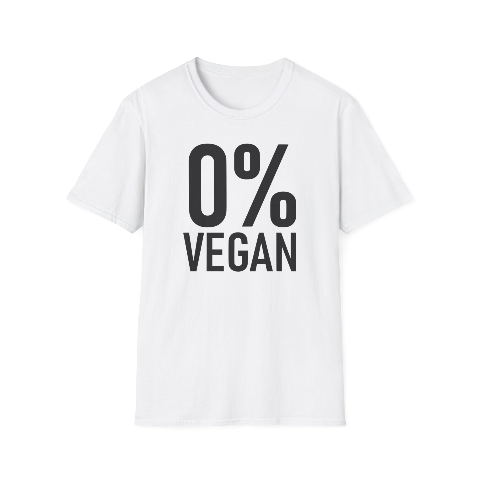 Zero Percent Vegan T-Shirt - Funny Carnivore Statement Tee - A078