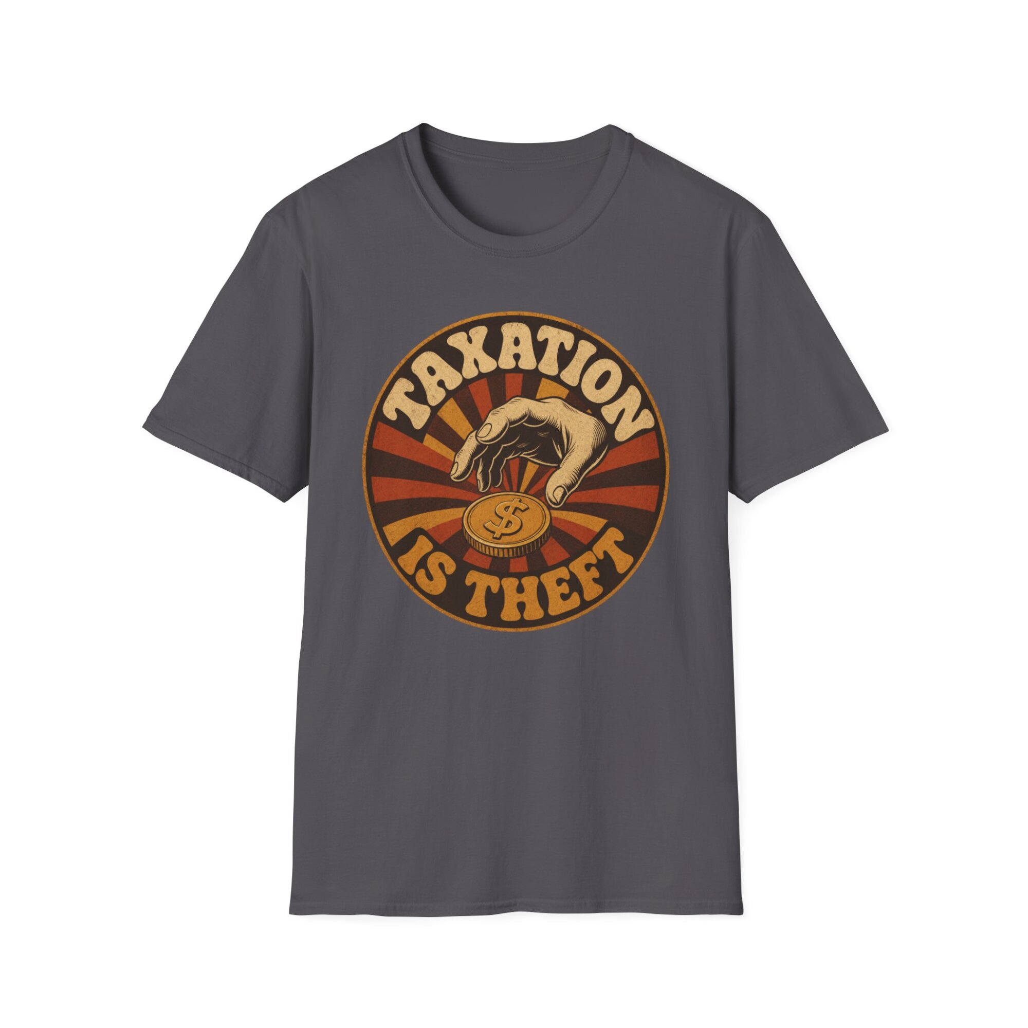 Taxation Is Theft Libertarian Emblem T-Shirt P002 - Image 6