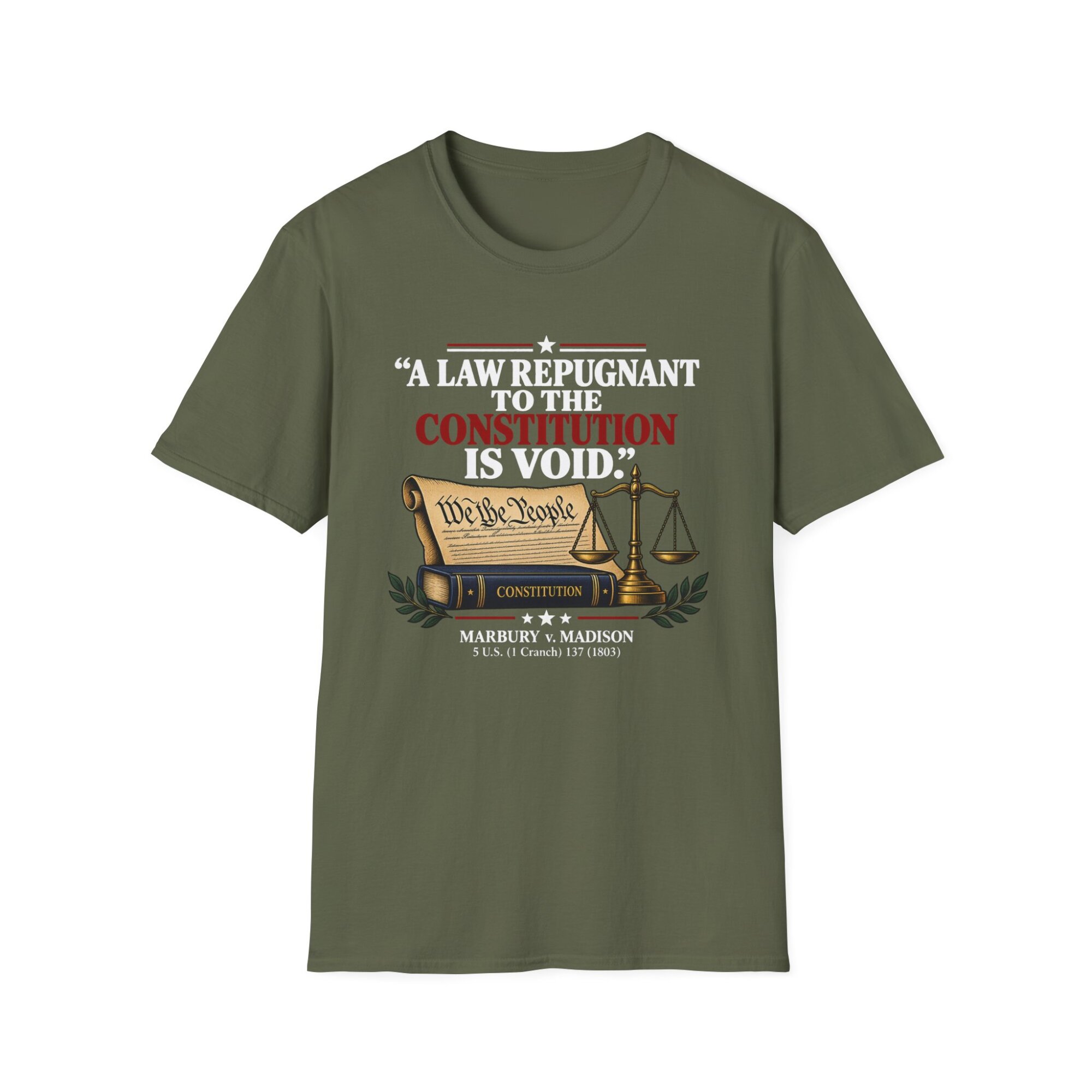 A Law Repugnant to the Constitution Is Void T-Shirt | Scales of Justice A143 - Image 3