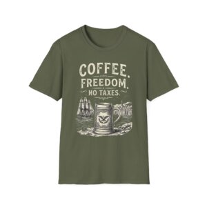 Coffee Freedom No Taxes Tee shirt