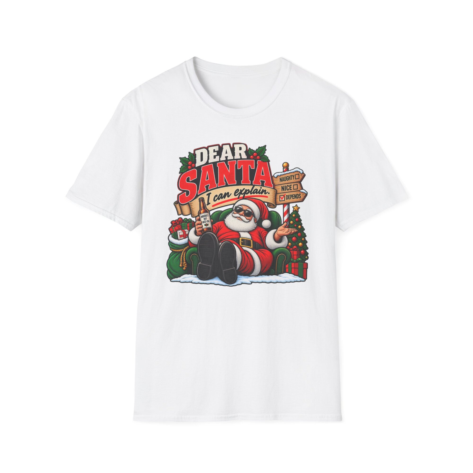 Dear Santa Christmas Santa T-Shirt S010