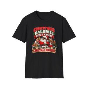 Christmas Calories Don't Count Bourbon Humor T-Shirt S008