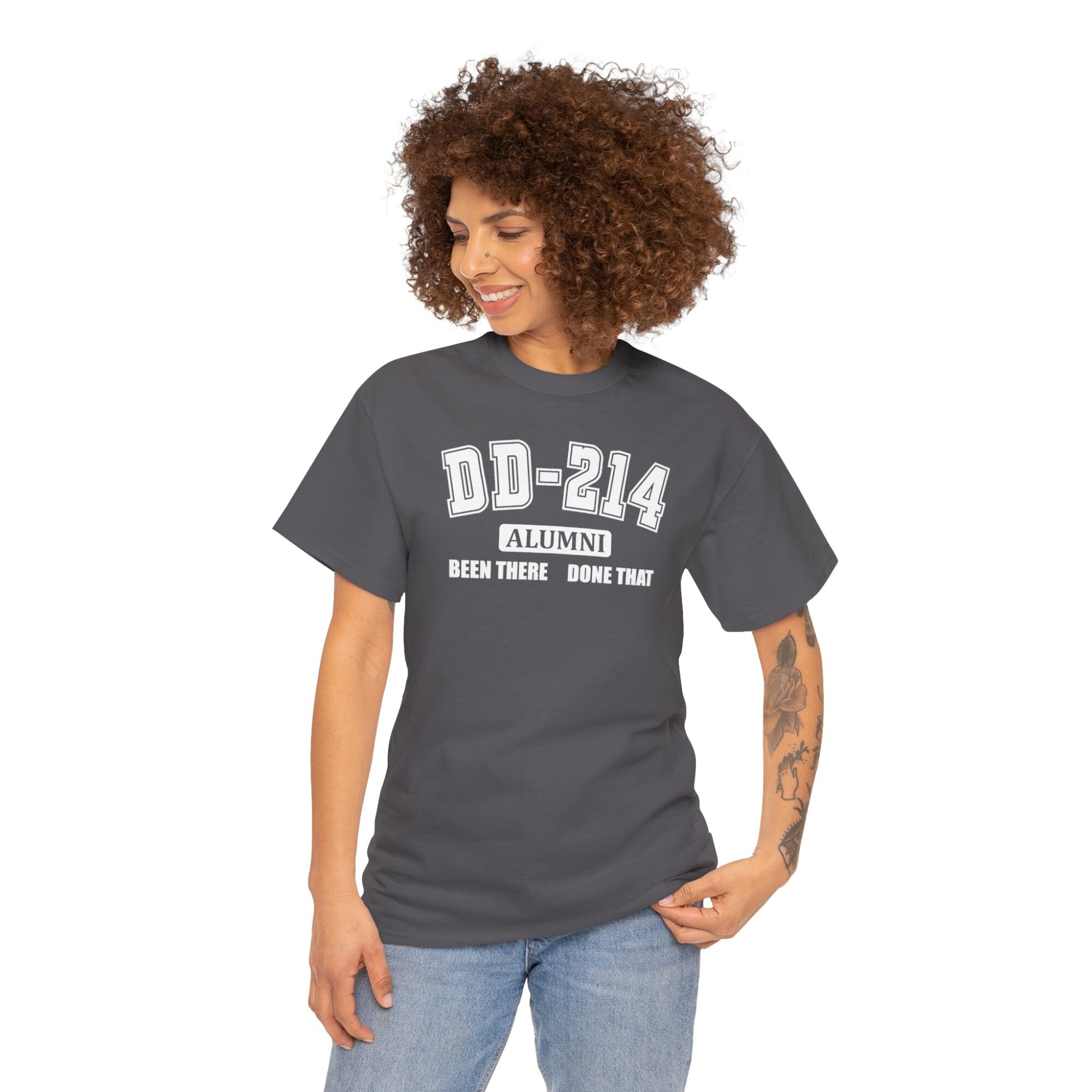 DD-214 Veteran T-Shirt | Military Service Pride Tee - Unisex Heavy Cotton Tee - Image 8