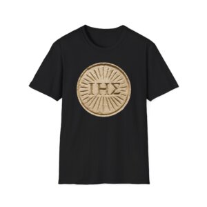 IHS Greek Christogram Sunburst - Christian Faith Symbol Shirt - A093