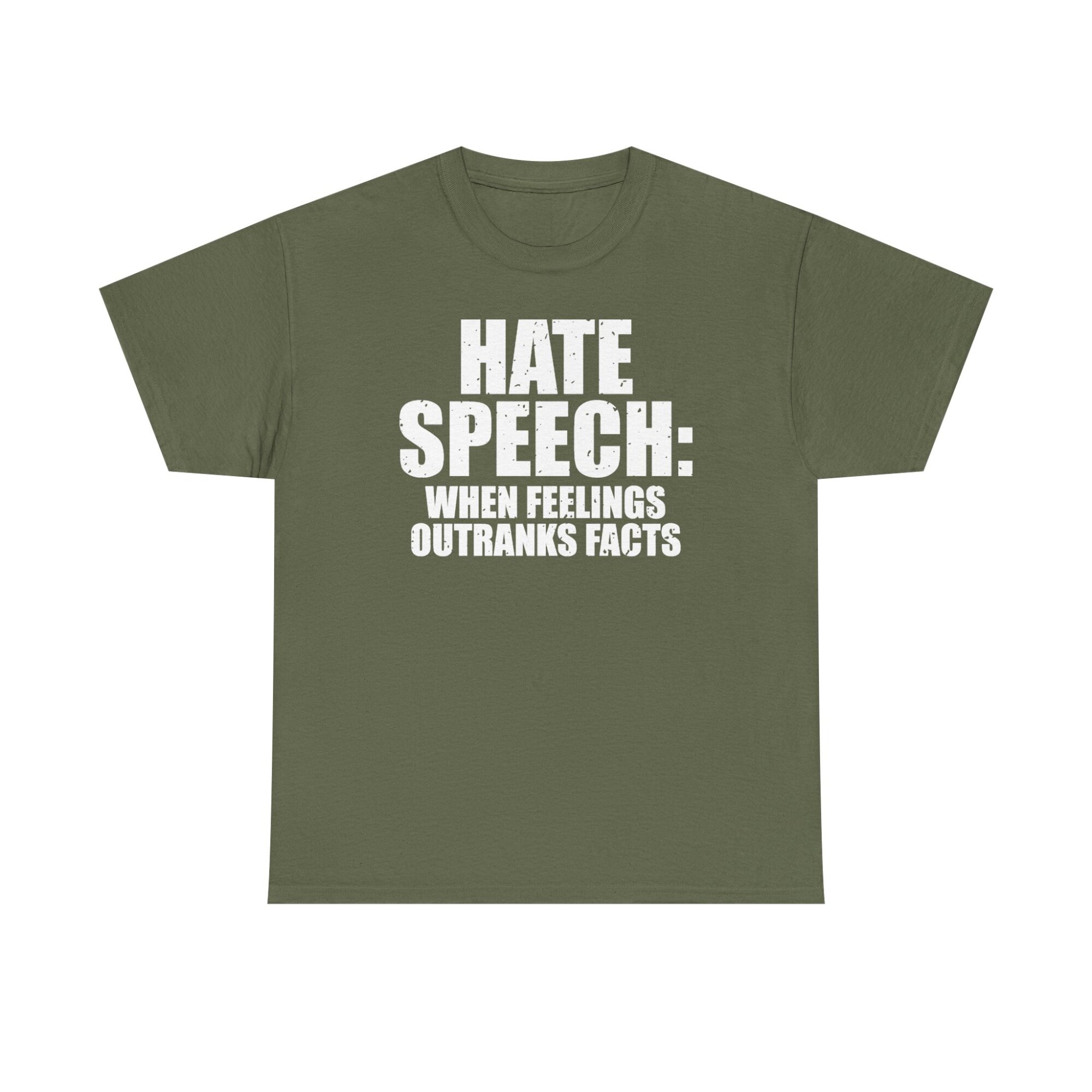 Hate Speech When Feelings Outrank Facts - Free Speech Tee Shirt - Image 3
