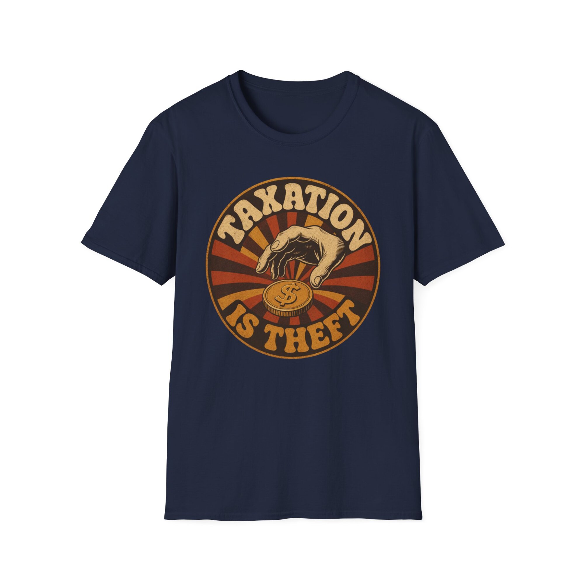 Taxation Is Theft Libertarian Emblem T-Shirt P002 - Image 7