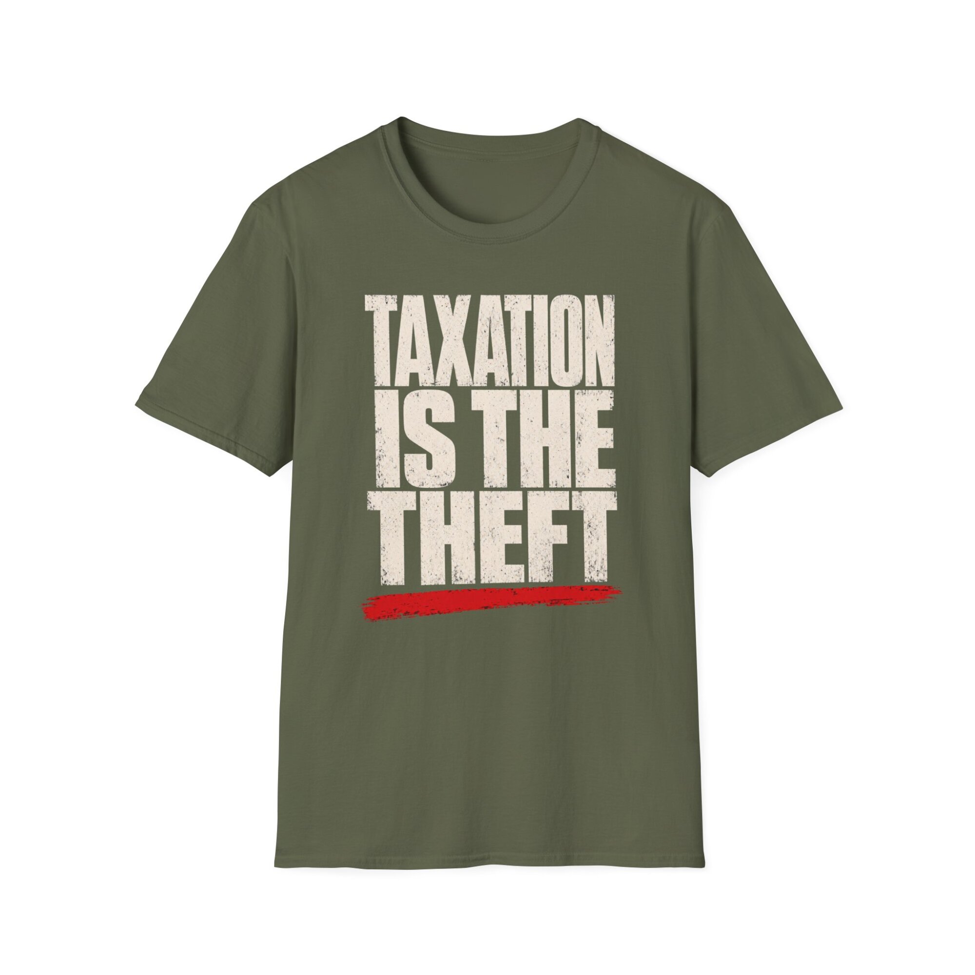Taxation Is Theft Political Slogan T-Shirt P001 - Image 3
