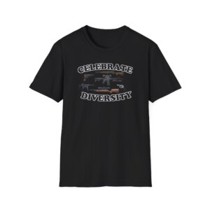 Celebrate Diversity T-Shirt - Firearm Graphic Design, Liberty Inspired Apparel - A070